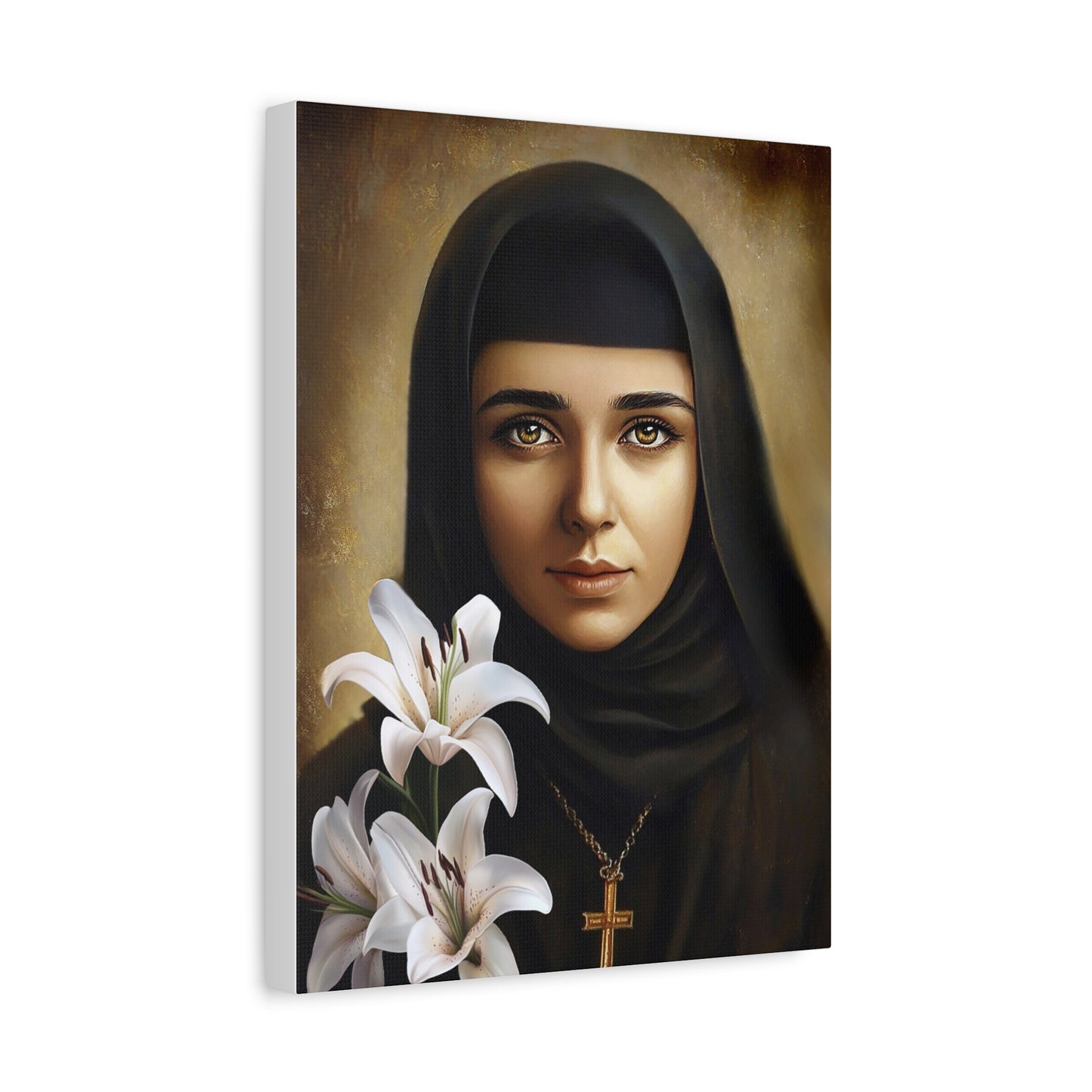 Ready To Hang - St. Rafqa Rebecca Catholic Canvas Wall Art, Christian Decor