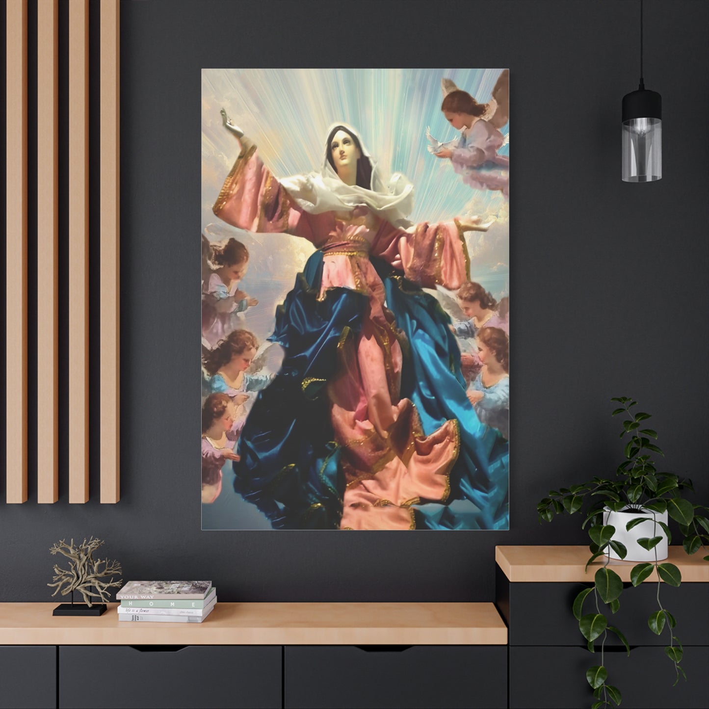 Our Lady Mary Assumption Canvas Print, Catholic Decor Wall, Gift Religious Christian