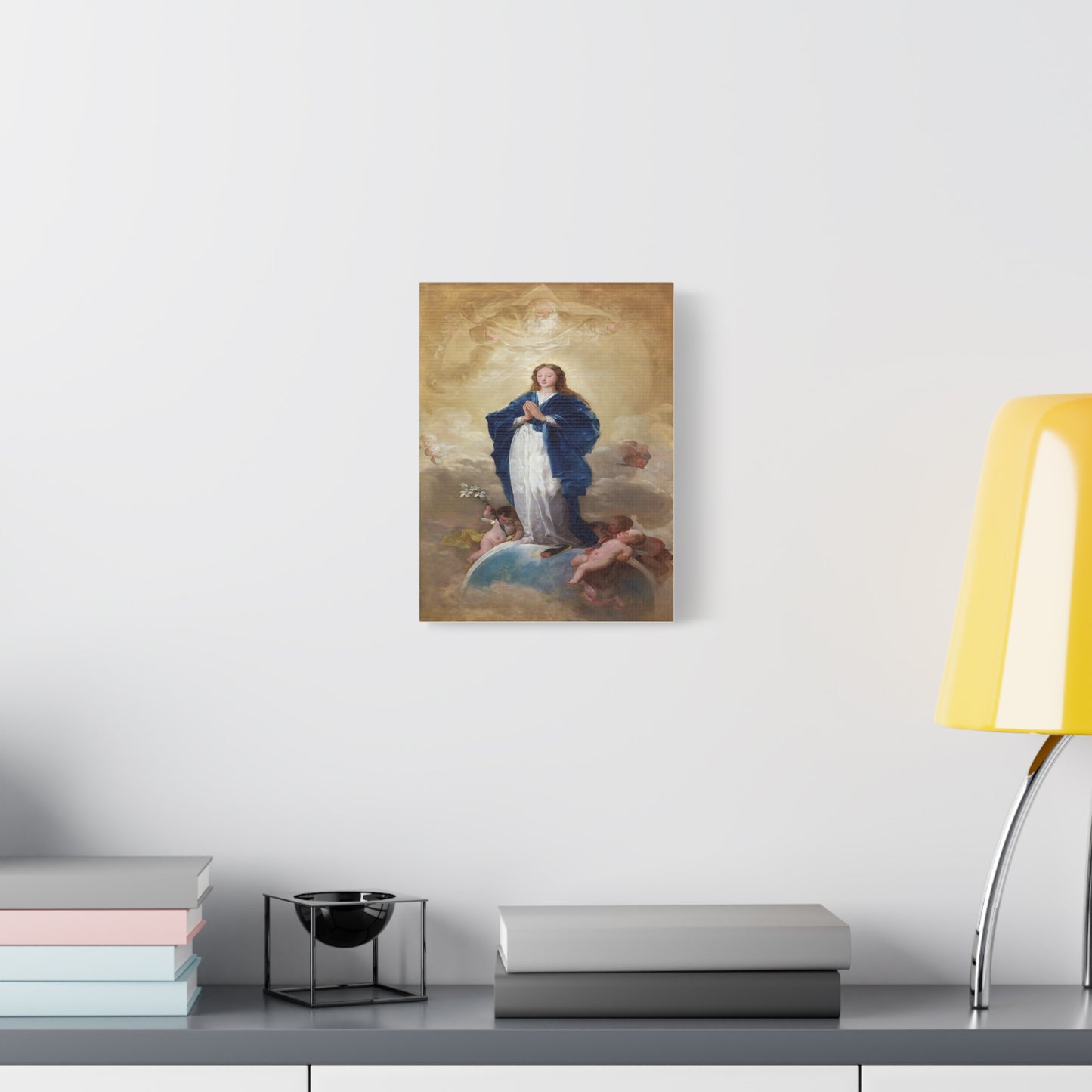 Ready To Hang - Mother Mary Immaculate Conception Catholic Canvas Wall Art, Christian Decor