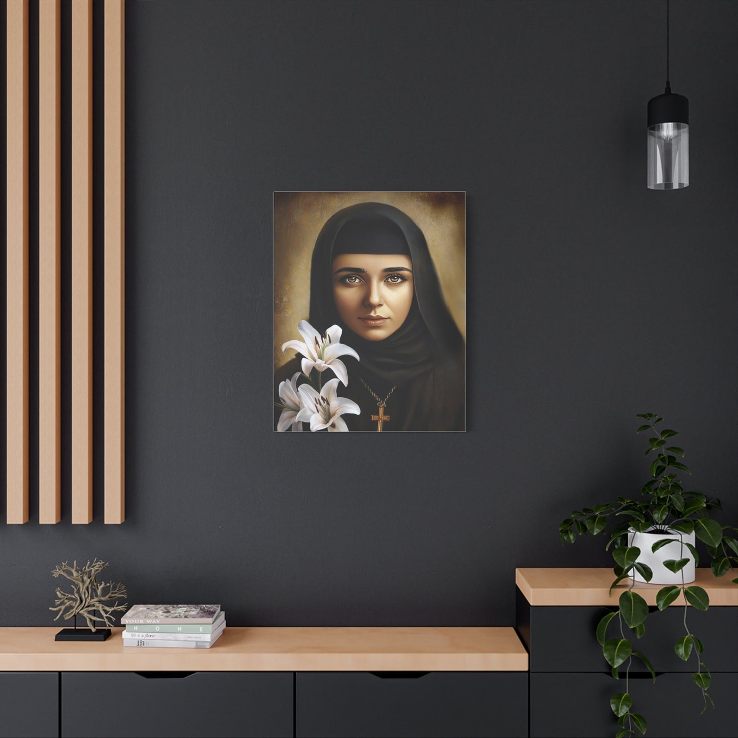 Ready To Hang - St. Rafqa Rebecca Catholic Canvas Wall Art, Christian Decor