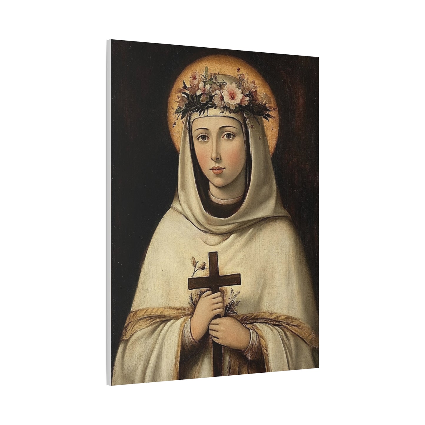 Ready To Hang - St. Rose of Lima Catholic Canvas Wall Art, Christian Decor