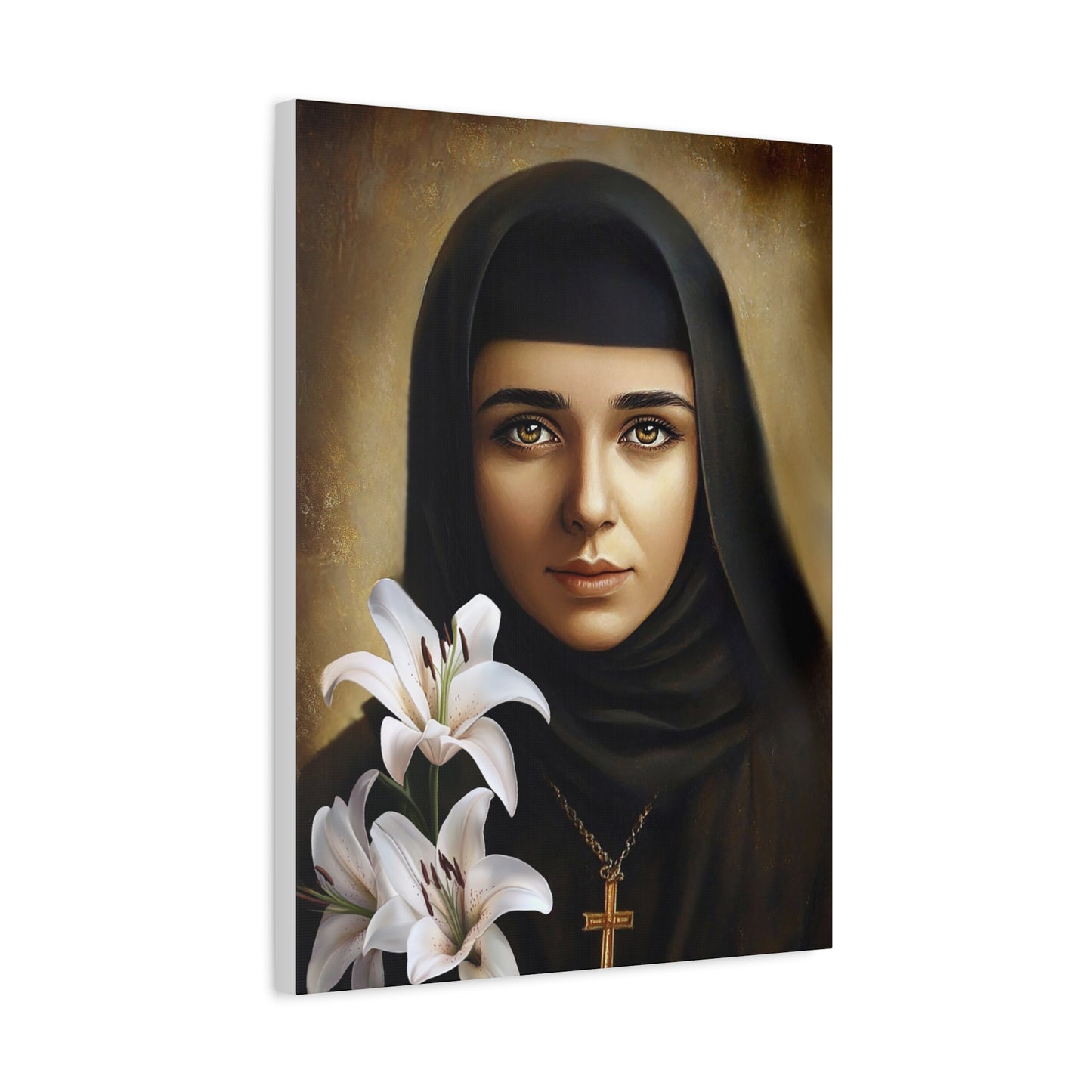 Ready To Hang - St. Rafqa Rebecca Catholic Canvas Wall Art, Christian Decor