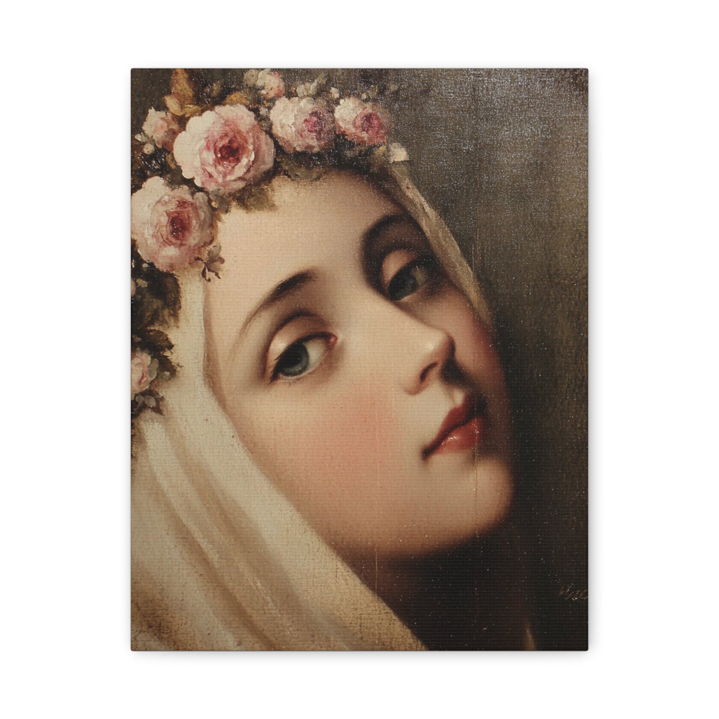 Ready To Hang - St. Rose of Lima Close Up Image Catholic Canvas Wall Art, Christian Decor