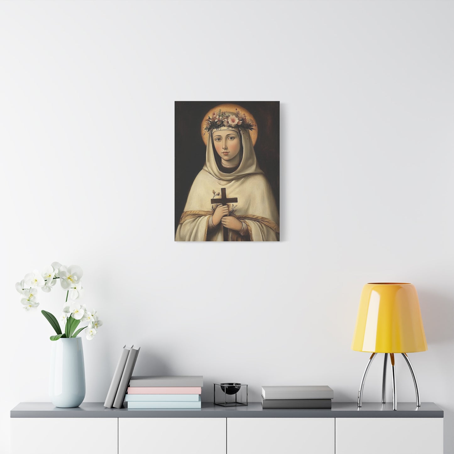 Ready To Hang - St. Rose of Lima Catholic Canvas Wall Art, Christian Decor