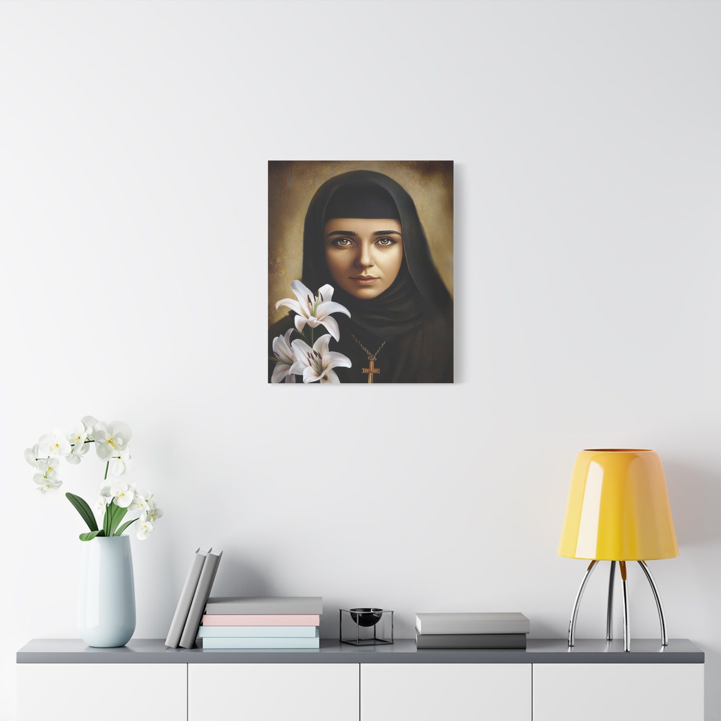 Ready To Hang - St. Rafqa Rebecca Catholic Canvas Wall Art, Christian Decor
