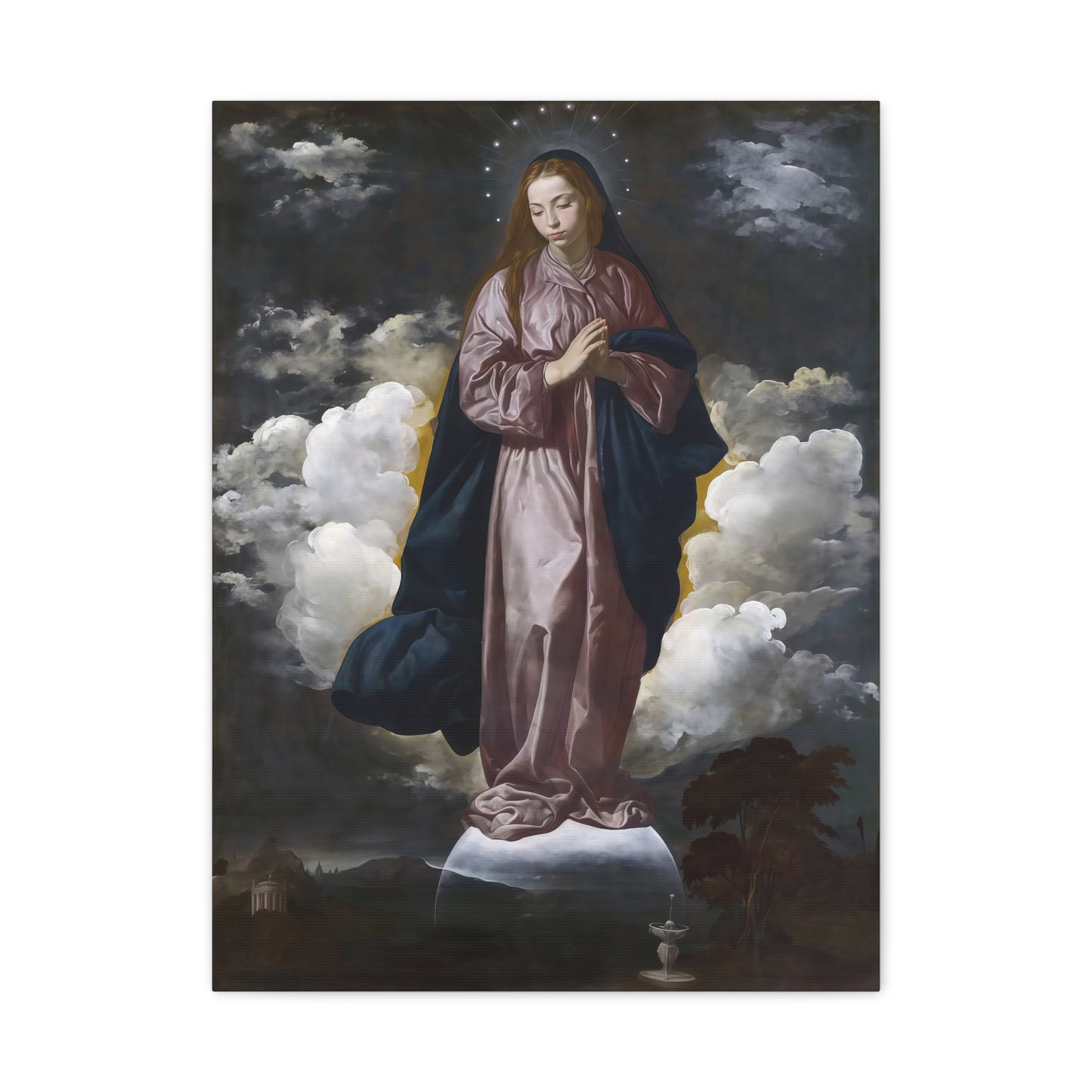 Ready To Hang - Mary Immaculate Conception Catholic Canvas Wall Art, Christian Decor