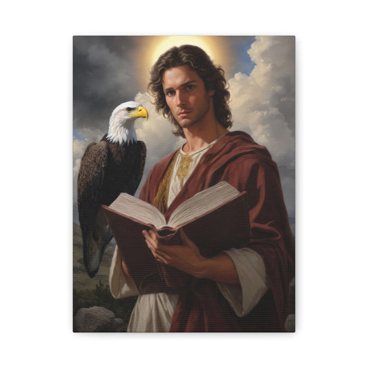 St. John the Evangelist Catholic Canvas Wall Art, Christian Decor
