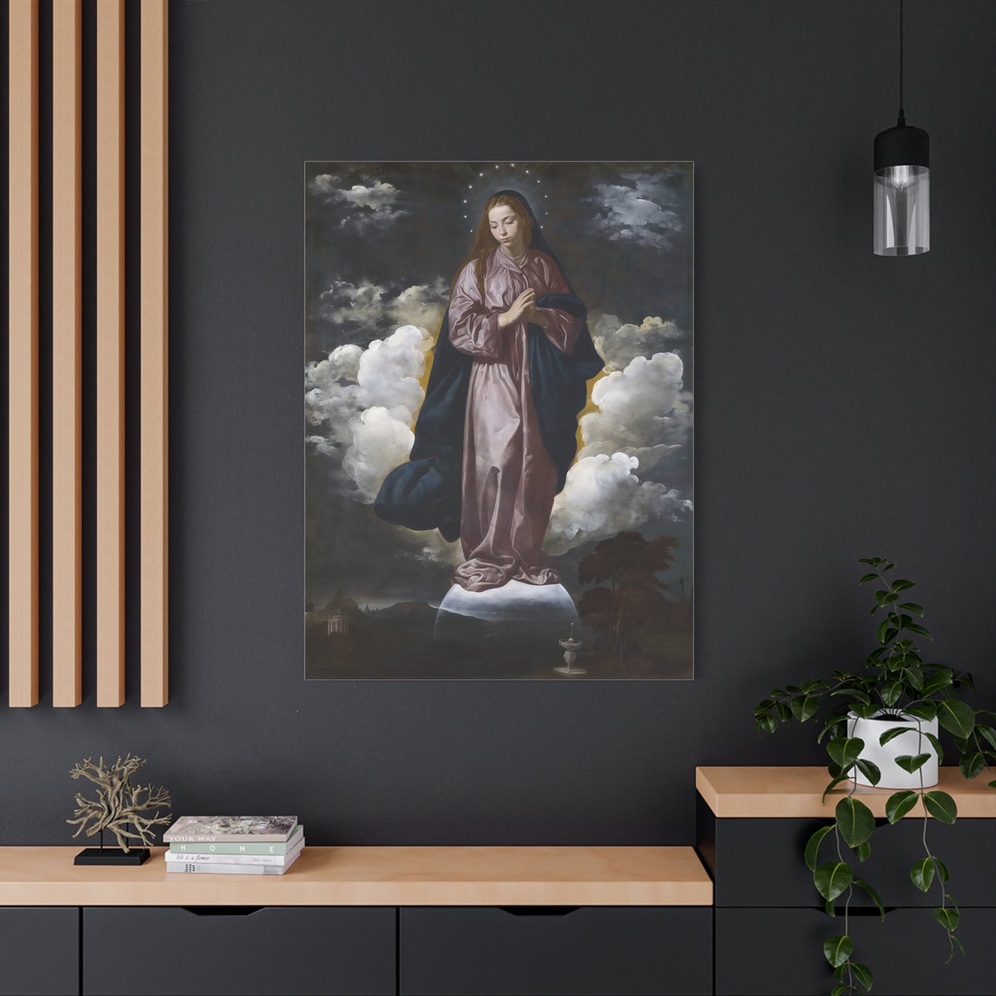 Ready To Hang - Mary Immaculate Conception Catholic Canvas Wall Art, Christian Decor