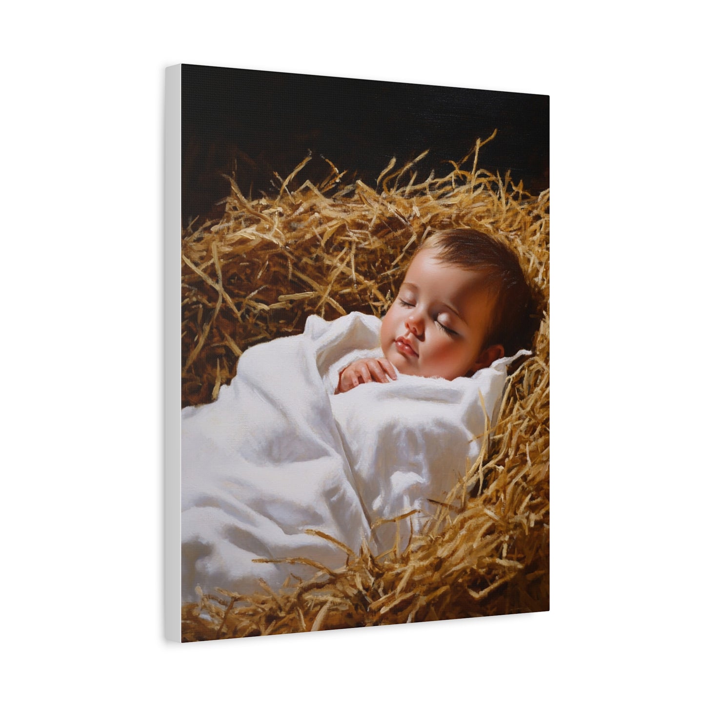 Sleeping Baby Jesus Canvas Print, Catholic Decor Wall, Gift Religious Christian