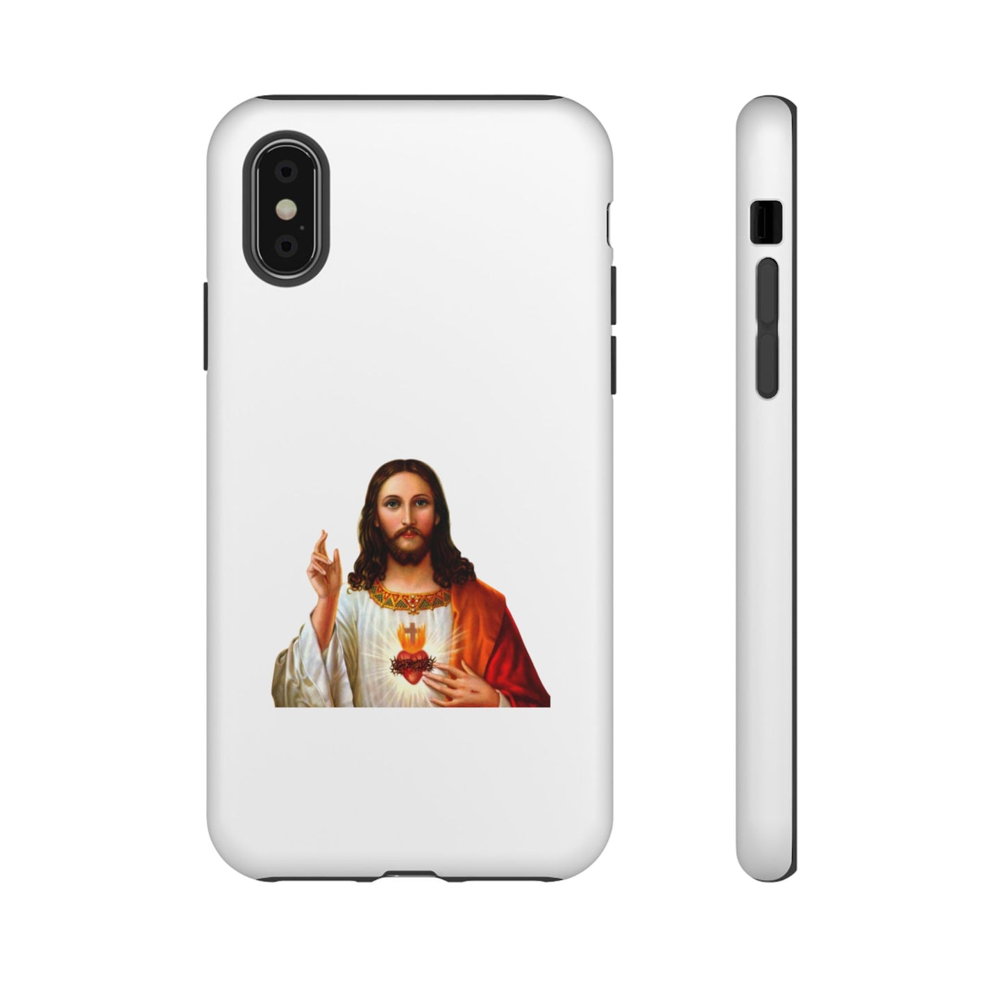 Artistic Phone Case Featuring Jesus, Tough Phone Case, Christian Gift, Religious Phone Cover, Inspirational Phone Accessory, Unique Jesus