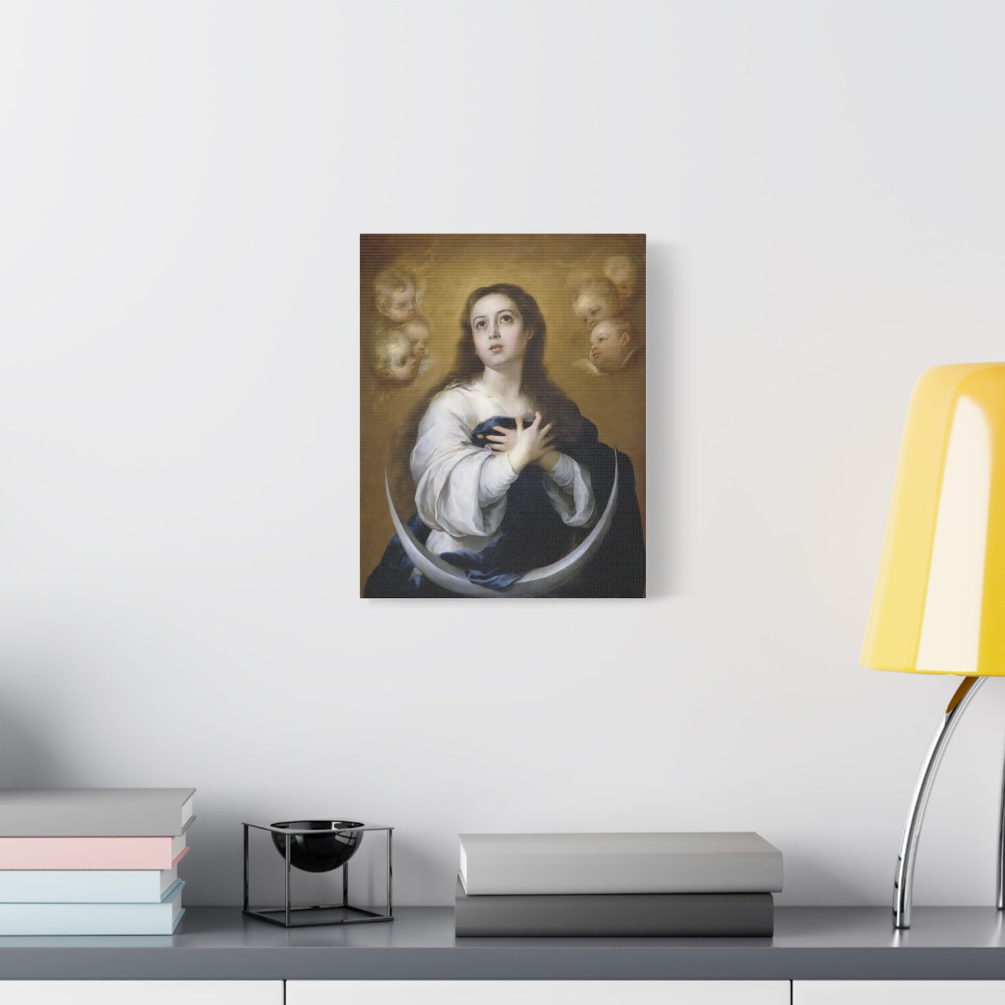 Ready to Hang - Immaculate Conception Virgin Mary Catholic Canvas Wall Art, Christian Decor
