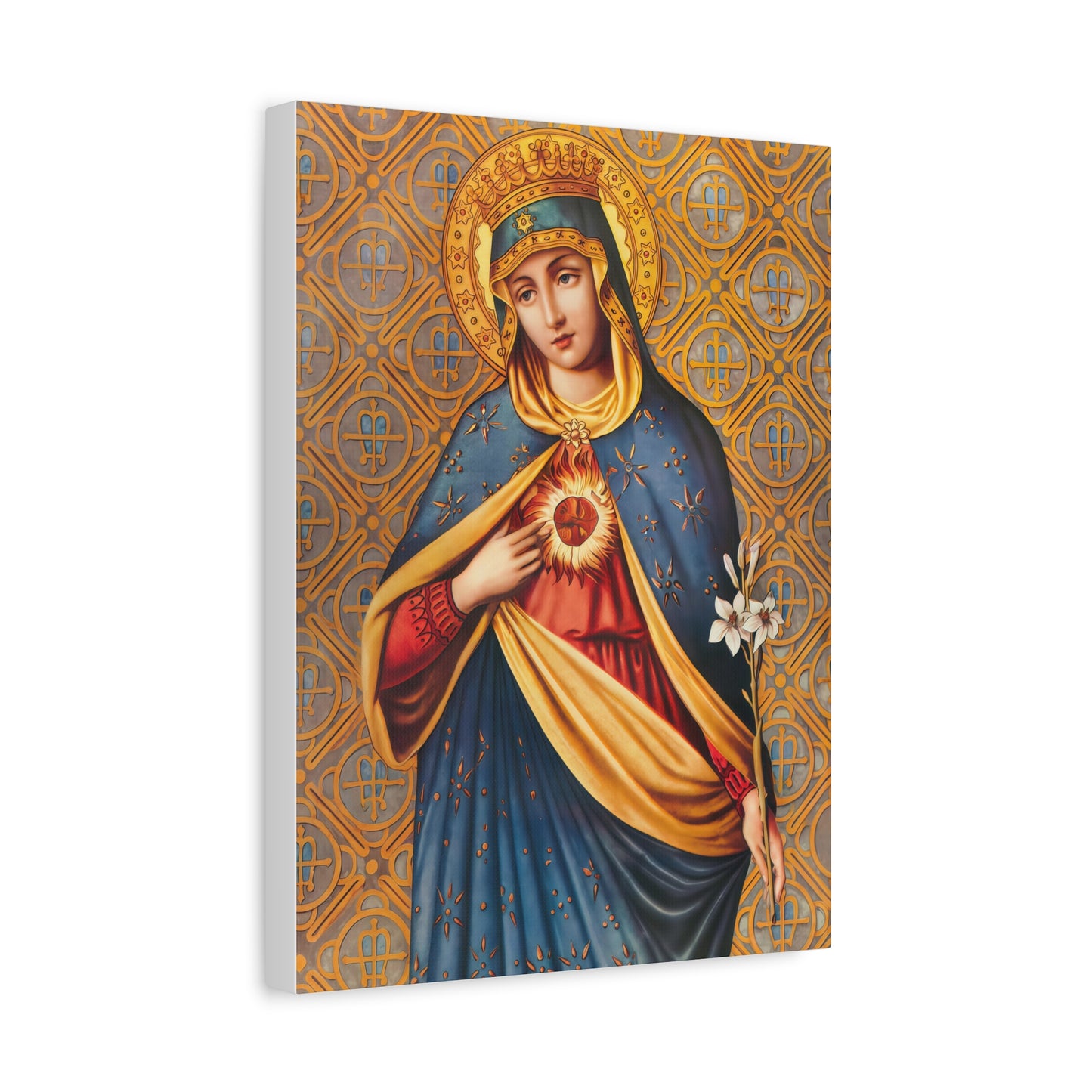 Ready to Hang - Immaculate Conception Mother Mary Catholic Canvas Wall Art, Christian Decor