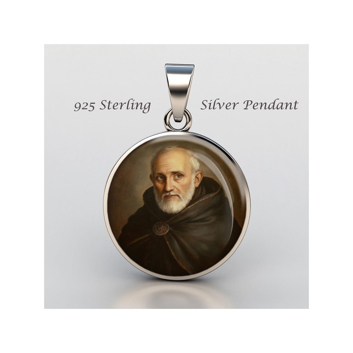 Saint Albert Chmielowski Religious Devotional sterling silver 925 Christian Medal Patron