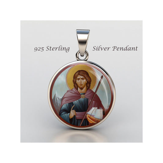 Saint Peter The Aleut Religious Devotional sterling silver 925 Christian Medal Patron