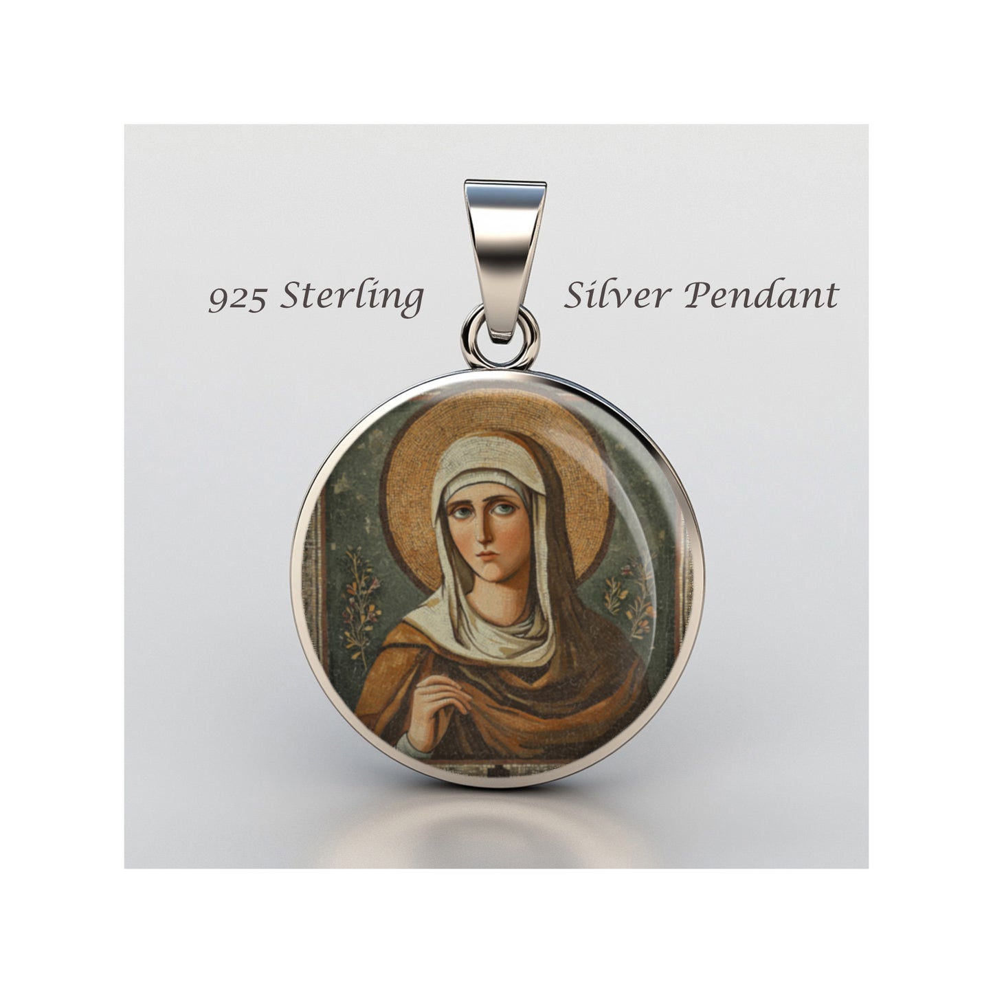 Saint Larissa Holy Martyr Catholic sterling silver 925 Christian Medal Patron image 0