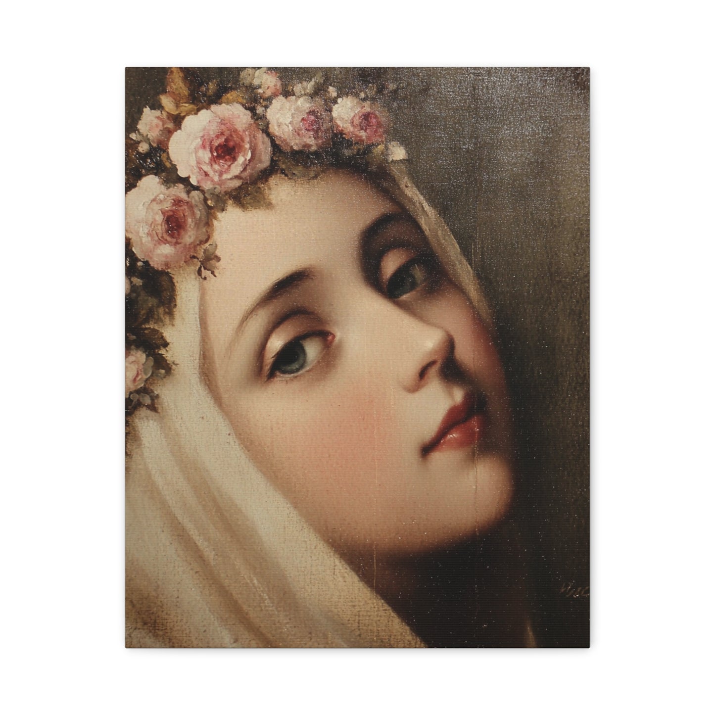 Ready To Hang - St. Rose of Lima Close Up Image Catholic Canvas Wall Art, Christian Decor