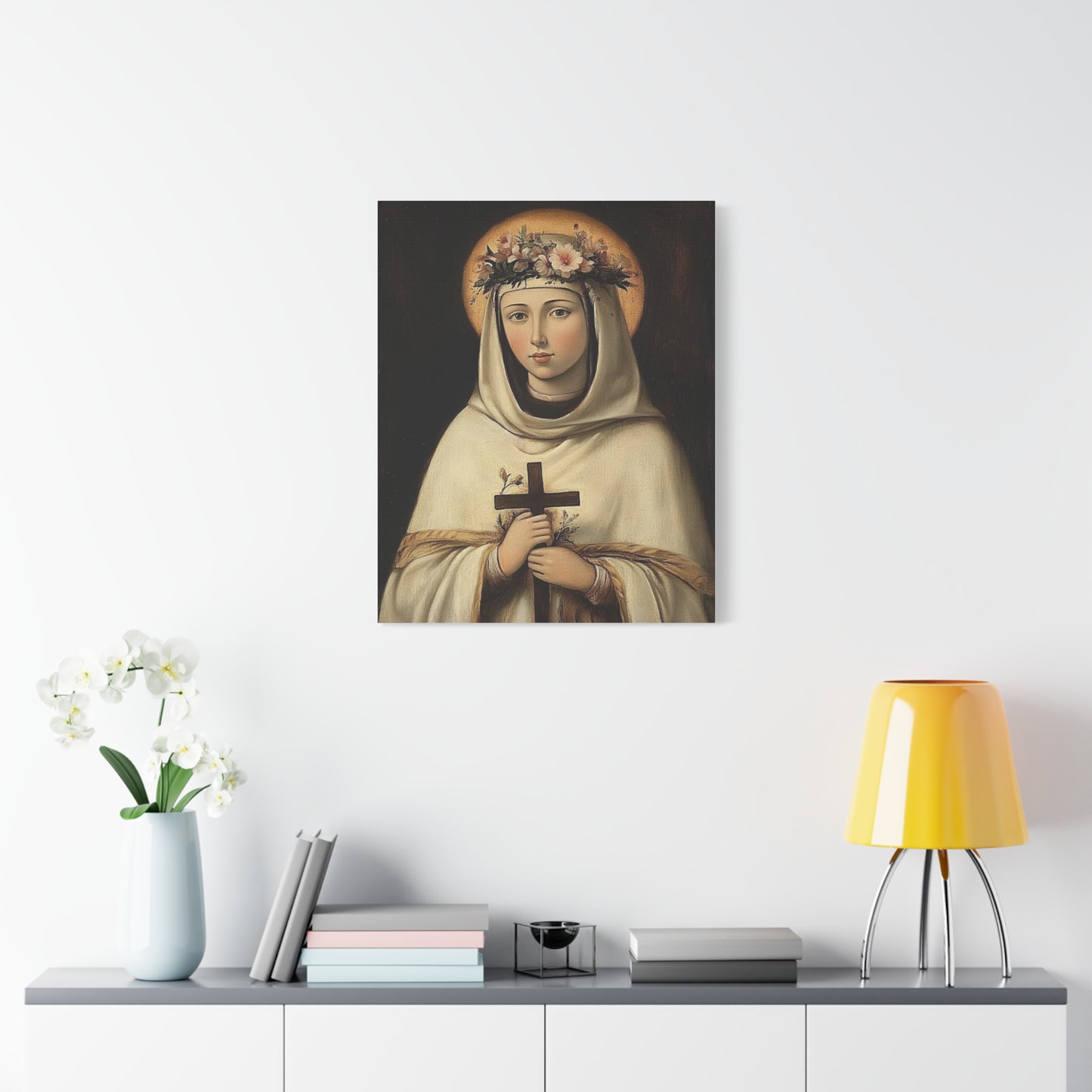 Ready To Hang - St. Rose of Lima Catholic Canvas Wall Art, Christian Decor