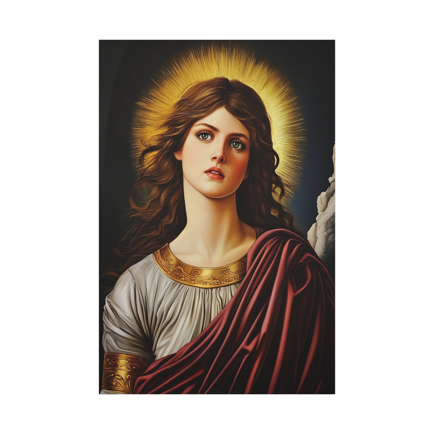 St. Barbara Catholic Saint Canvas Print, Catholic Decor Wall, Gift Religious Christian