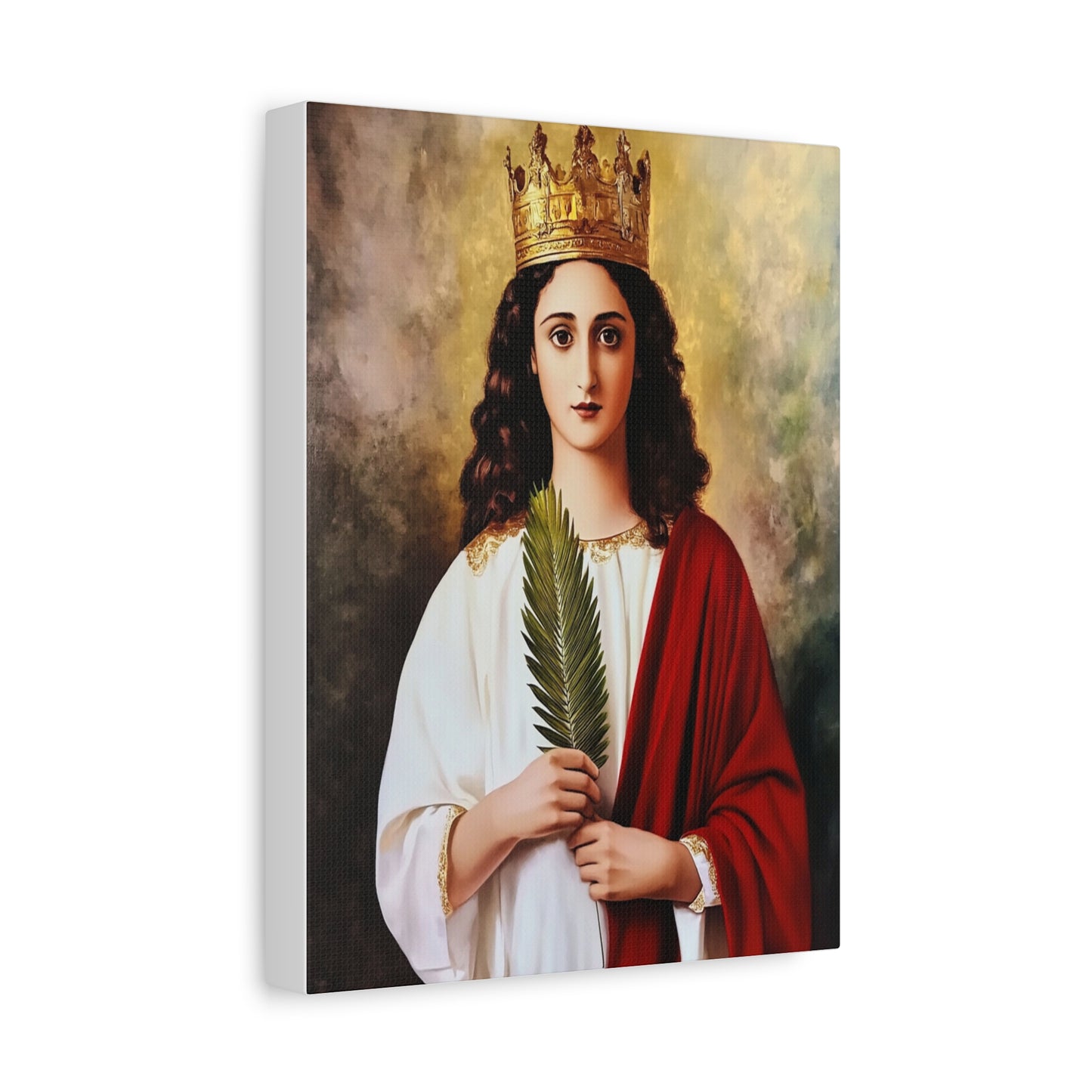 St Barbara Canvas Print, Catholic Decor Wall, Gift Religious Christian