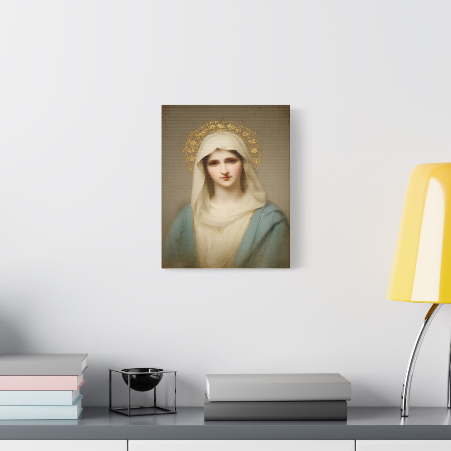 Holy Mother Mary Catholic Canvas Wall Art, Christian Decor