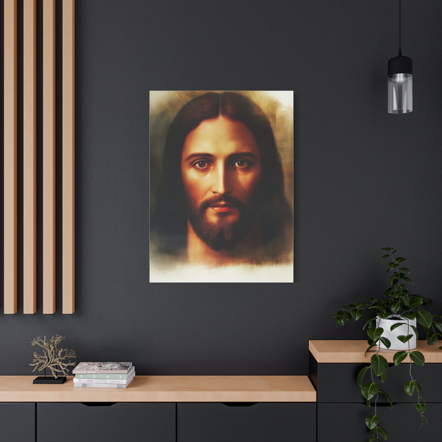 Jesus Holy Face Catholic Canvas Wall Art, Christian Decor