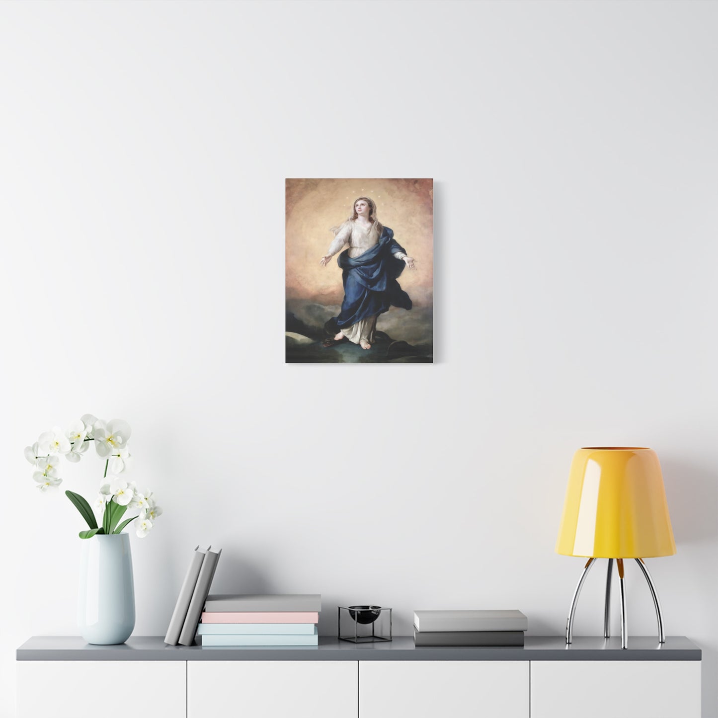 Ready to Hang - Immaculate Conception Virgin Mary Catholic Canvas Wall Art, Christian Decor