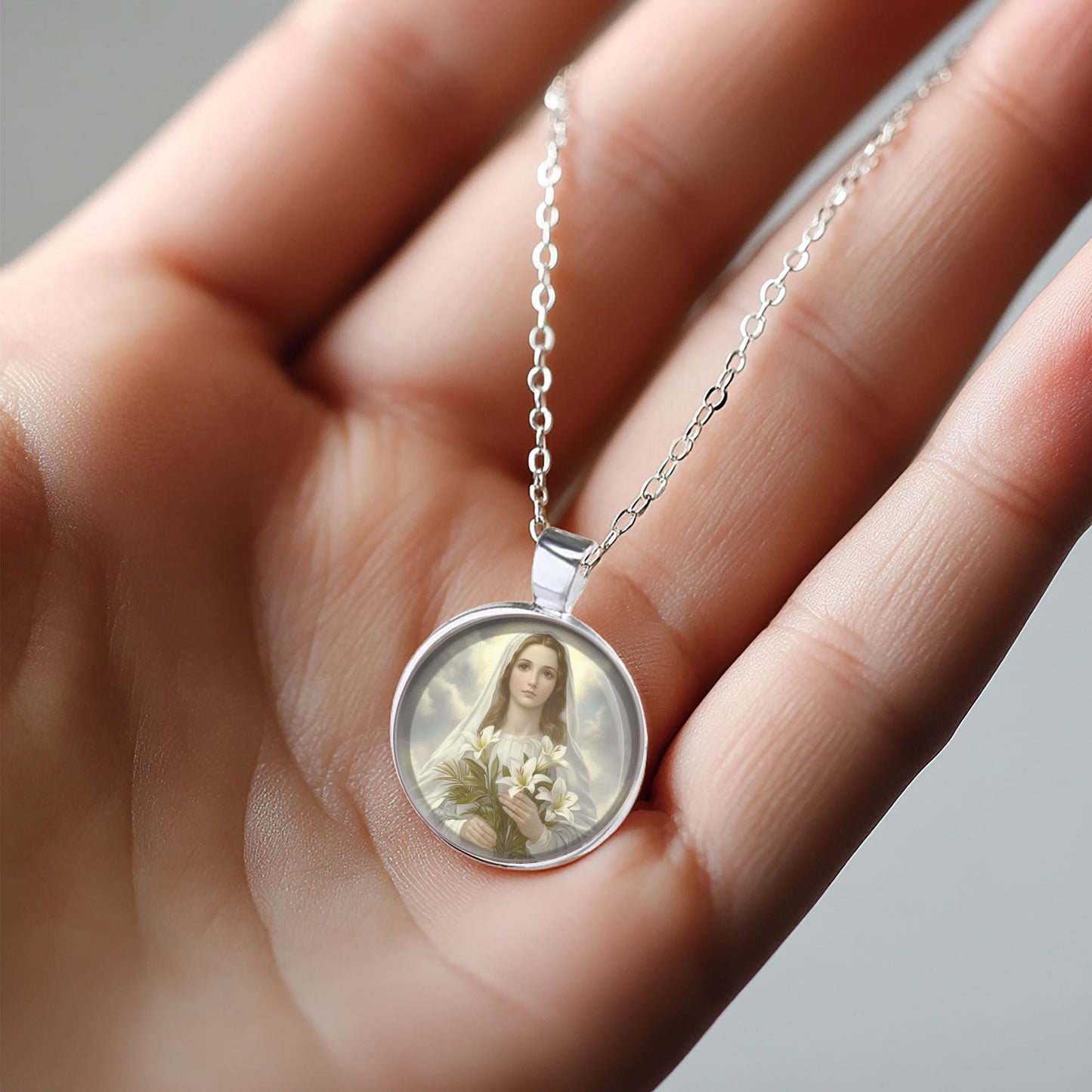 St Maria Goretti Patron of Children Catholic Necklace Medal Pendant