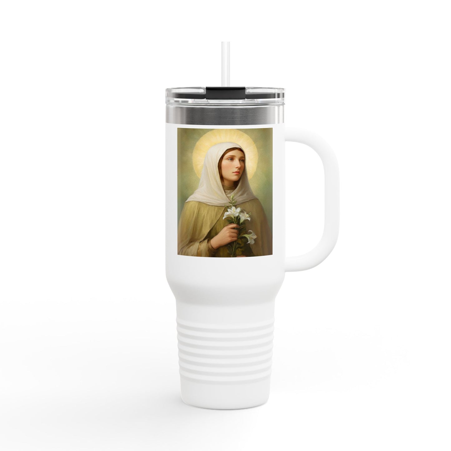 St.Ada Insulated Travel Mug - Perfect for Nature Lovers, Faith, Spiritual Gifts 40oz