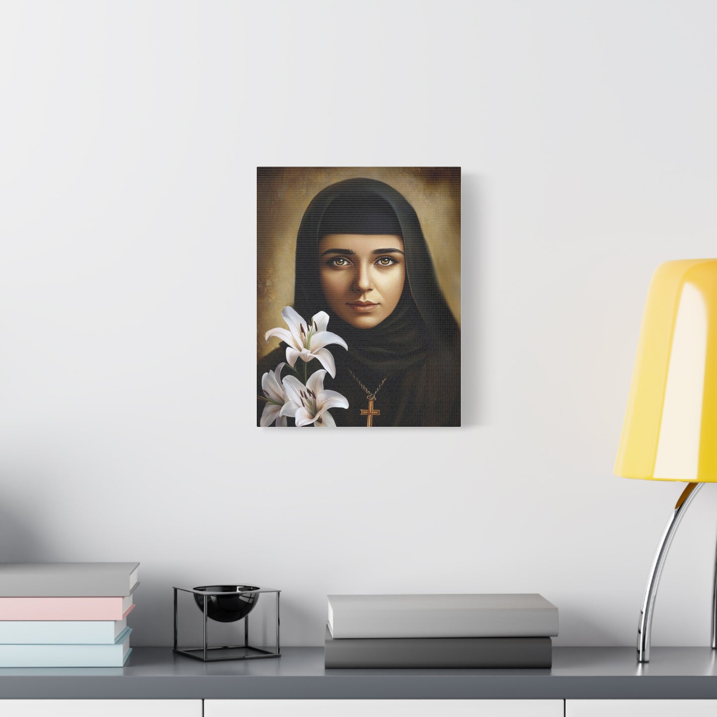 Ready To Hang - St. Rafqa Rebecca Catholic Canvas Wall Art, Christian Decor