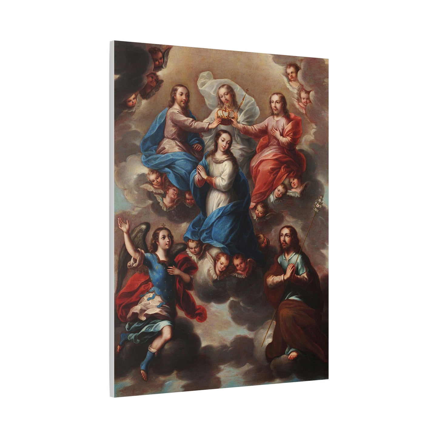 The Crowning of the Virgin Catholic HQ Print on Canvas Ready To Hang - Virgin Mary Canvas