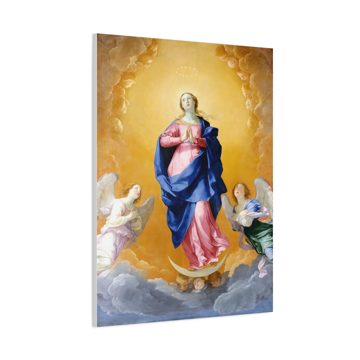 Ready To Hang - Mother Mary Immaculate Conception Our Lady Catholic Canvas Wall Art, Christian Decor