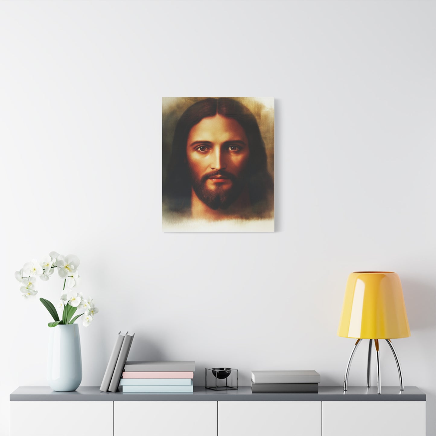 Jesus Holy Face Catholic Canvas Wall Art, Christian Decor