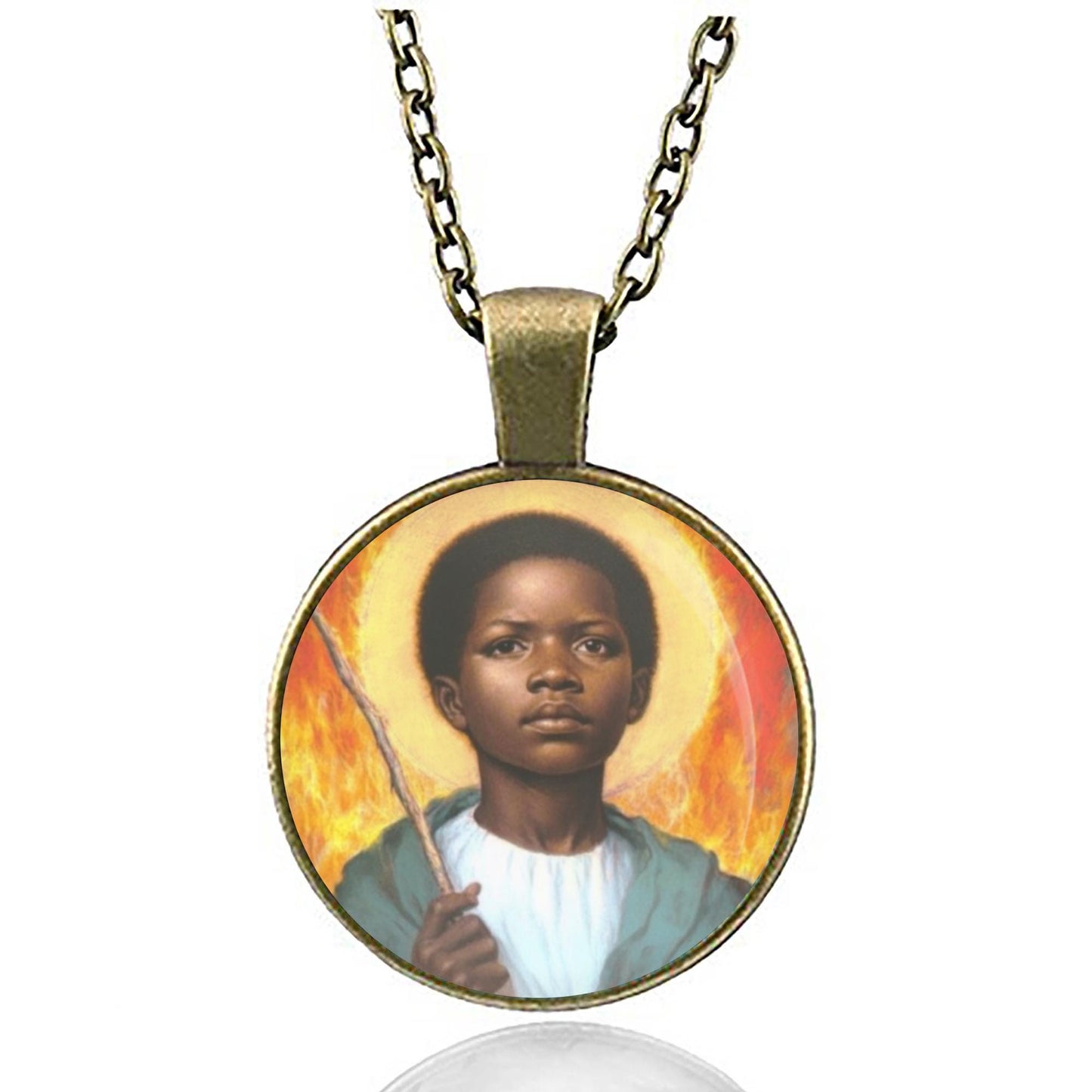 St Kizito Catholic Pendant Religious Necklace African Saint