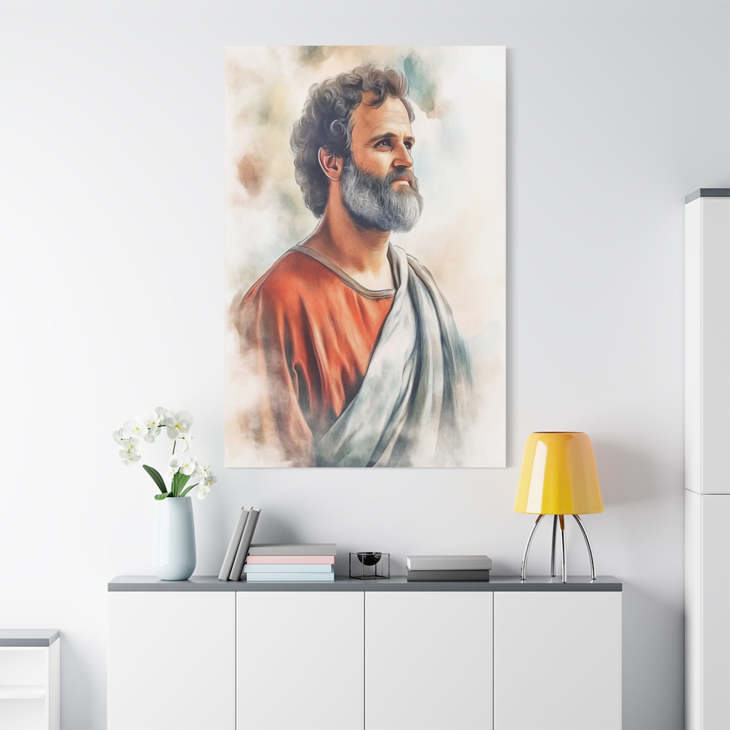 Ready to Hang - St. Paul the Apostle watercolor Catholic Canvas Wall Art, Christian Decor