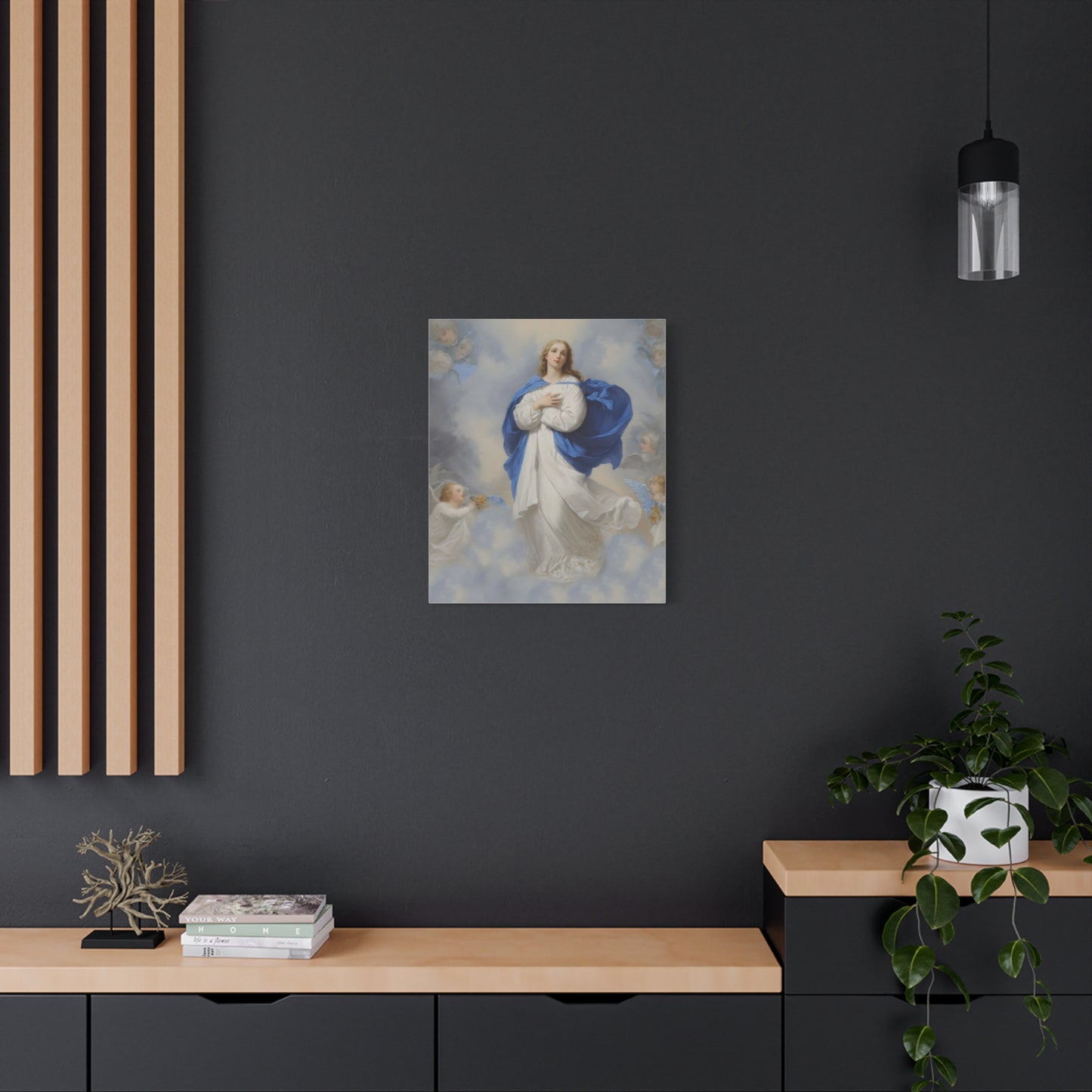 Ready to Hang - Mary Our Lady Assumption Catholic Canvas Wall Art, Christian Decor