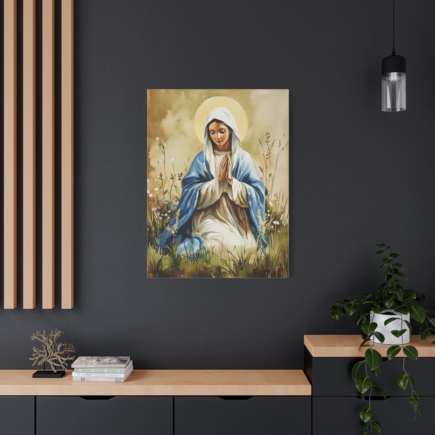 Ready to Hang - Our Lady The Most Holy Mary Catholic Canvas Wall Art, Christian Decor