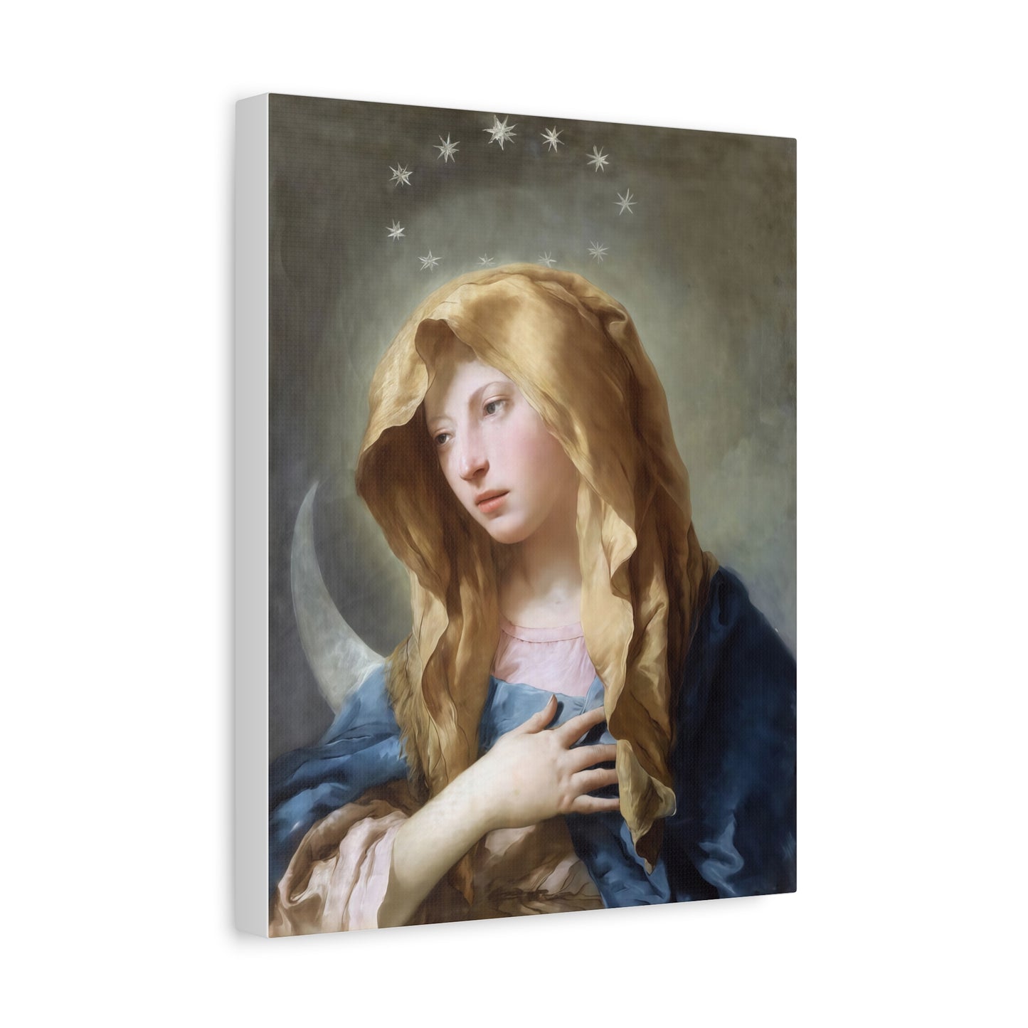 Ready To Hang - Mother Mary Immaculate Conception Art Catholic Canvas Wall Art, Christian Decor
