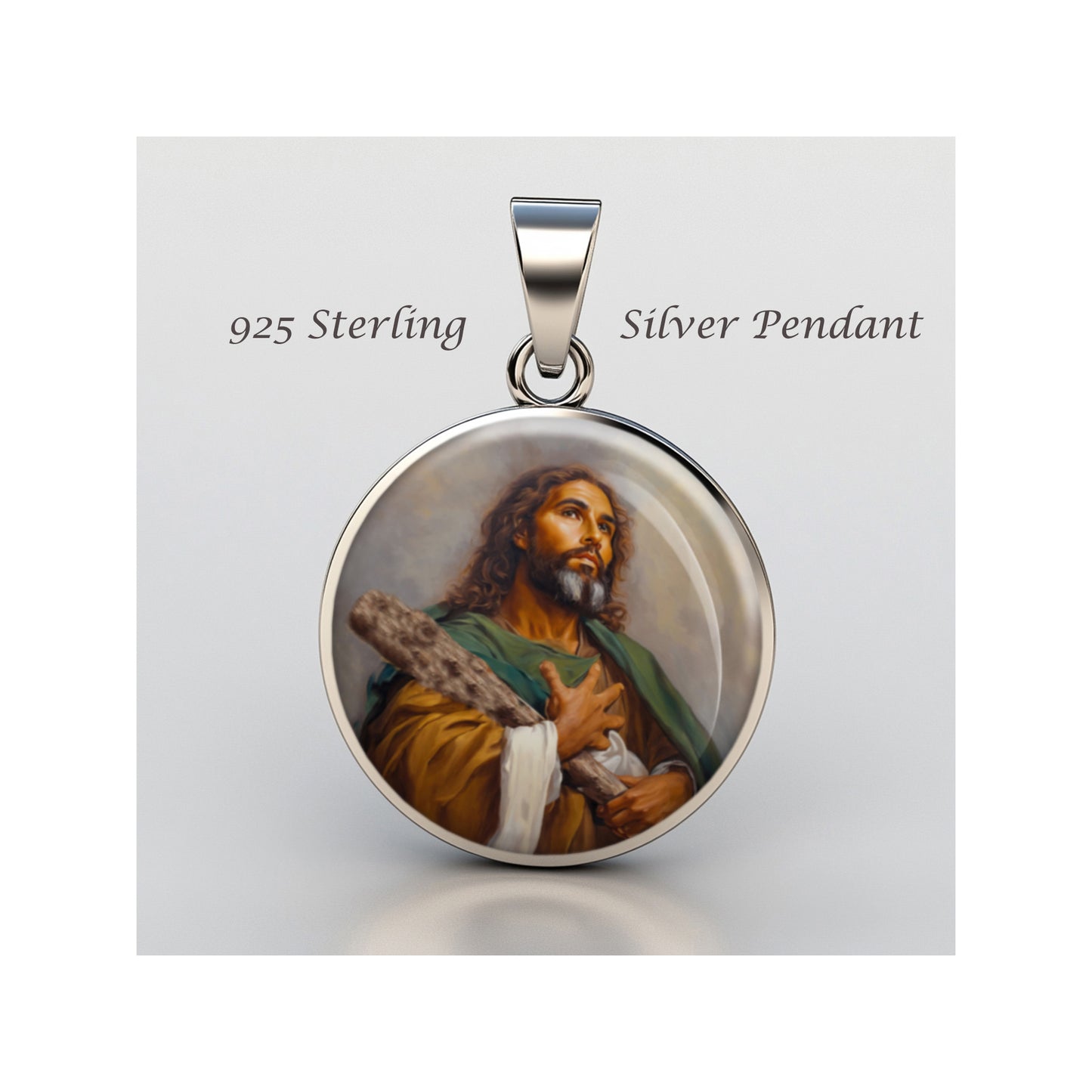 Saint James The Lesser Catholic sterling silver 925 Christian Medal Patron image 0