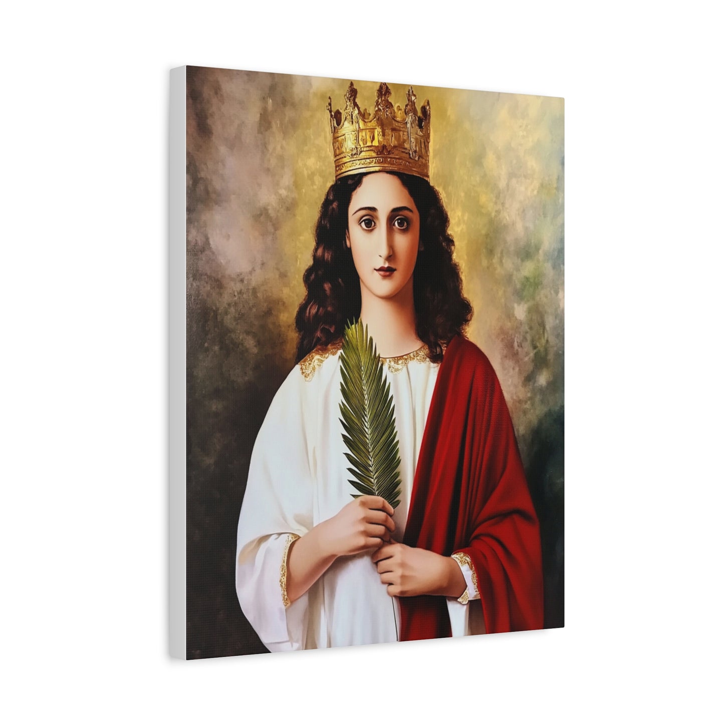 St Barbara Canvas Print, Catholic Decor Wall, Gift Religious Christian
