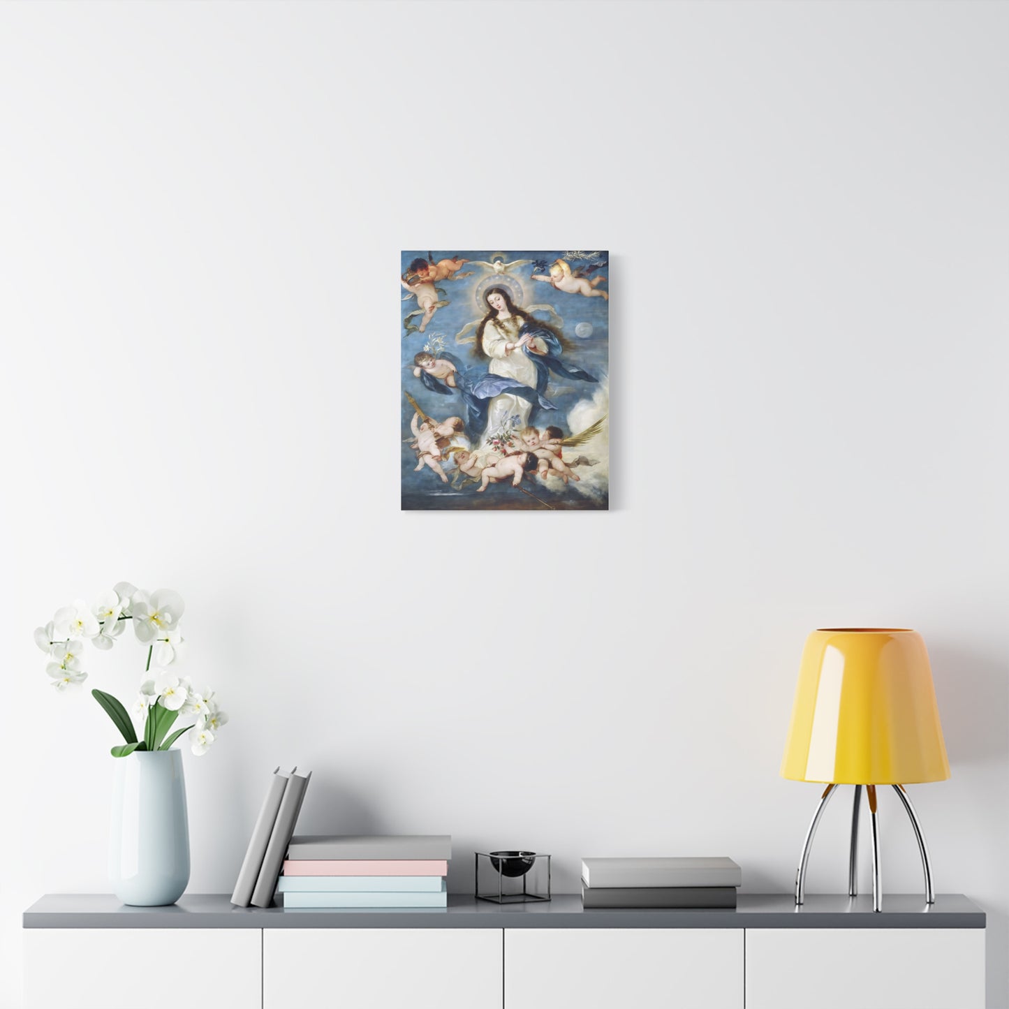 Ready To Hang - Mother Mary Immaculate Conception Catholic Canvas Wall Art, Christian Decor Our Lady