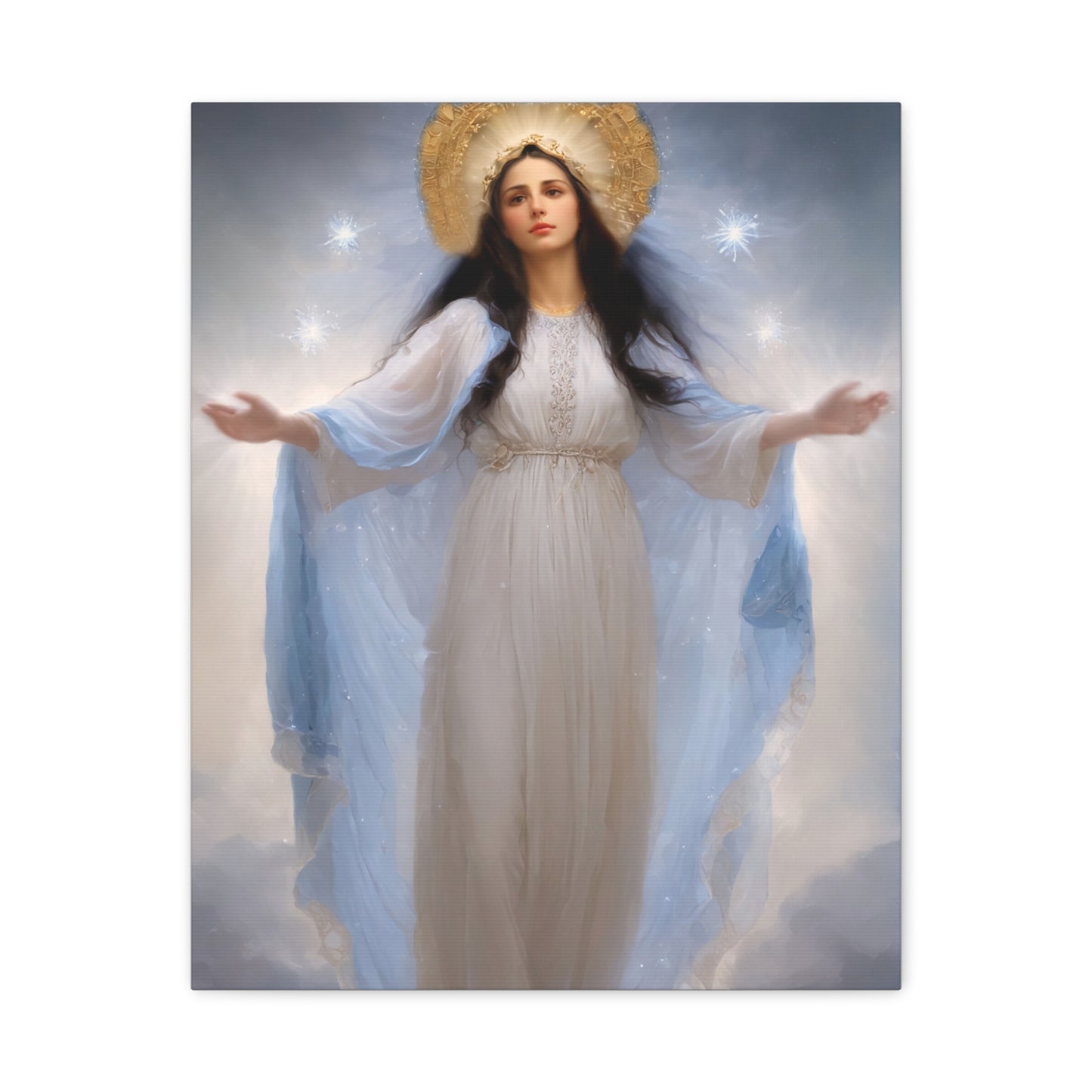 Ready to Hang - Our Lady of Stars Virgin Mary Catholic Canvas Wall Art, Christian Decor