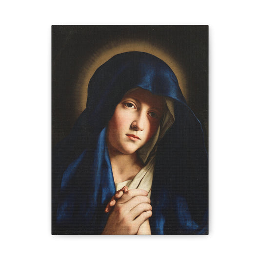 Young Virgin Mary Catholic HQ Print on Canvas Ready To Hang - Virgin Mary Canvas