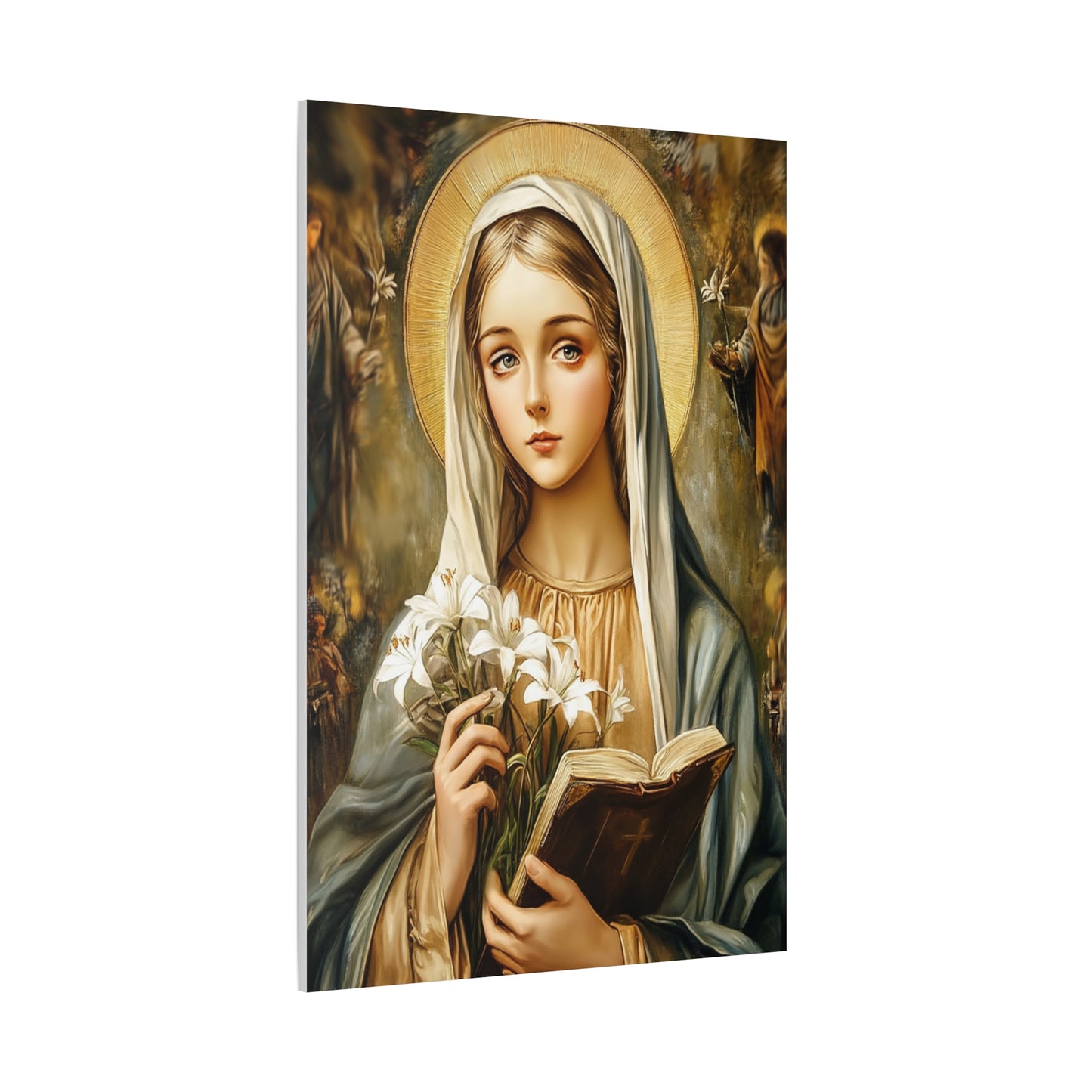 St. Dymphna Catholic Canvas Wall Art, Christian Decor