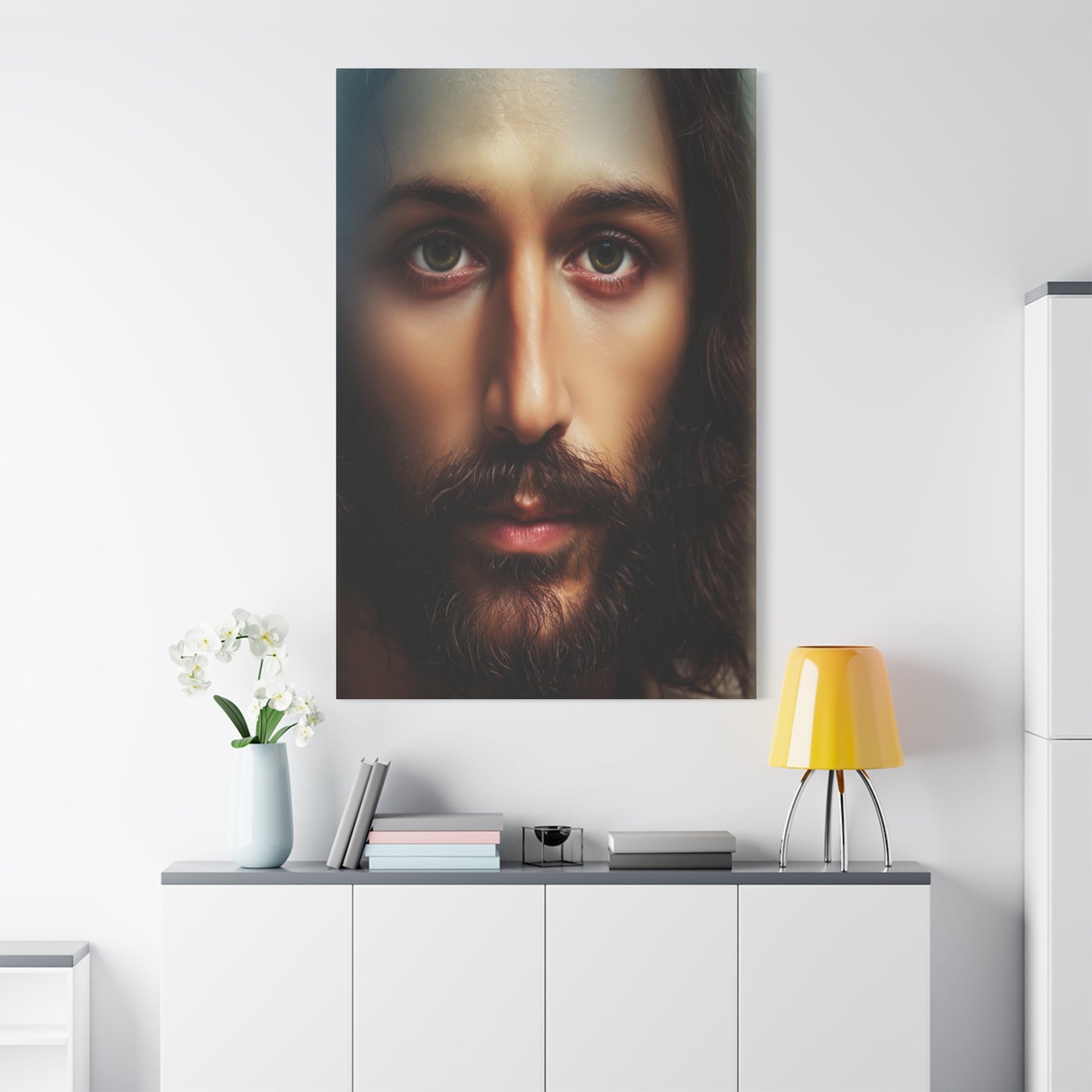 Jesus Christ Holy Face Catholic Canvas Wall Art, Christian Decor