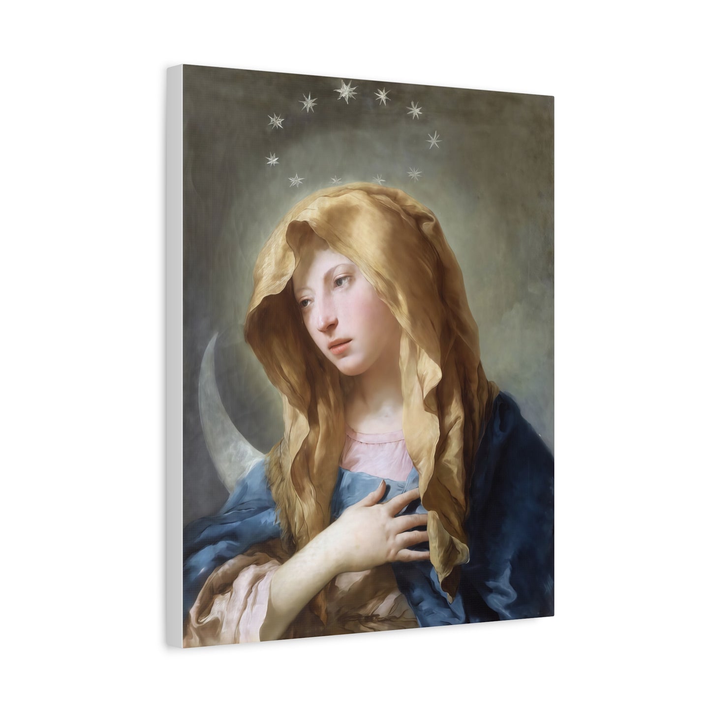 Ready To Hang - Mother Mary Immaculate Conception Art Catholic Canvas Wall Art, Christian Decor