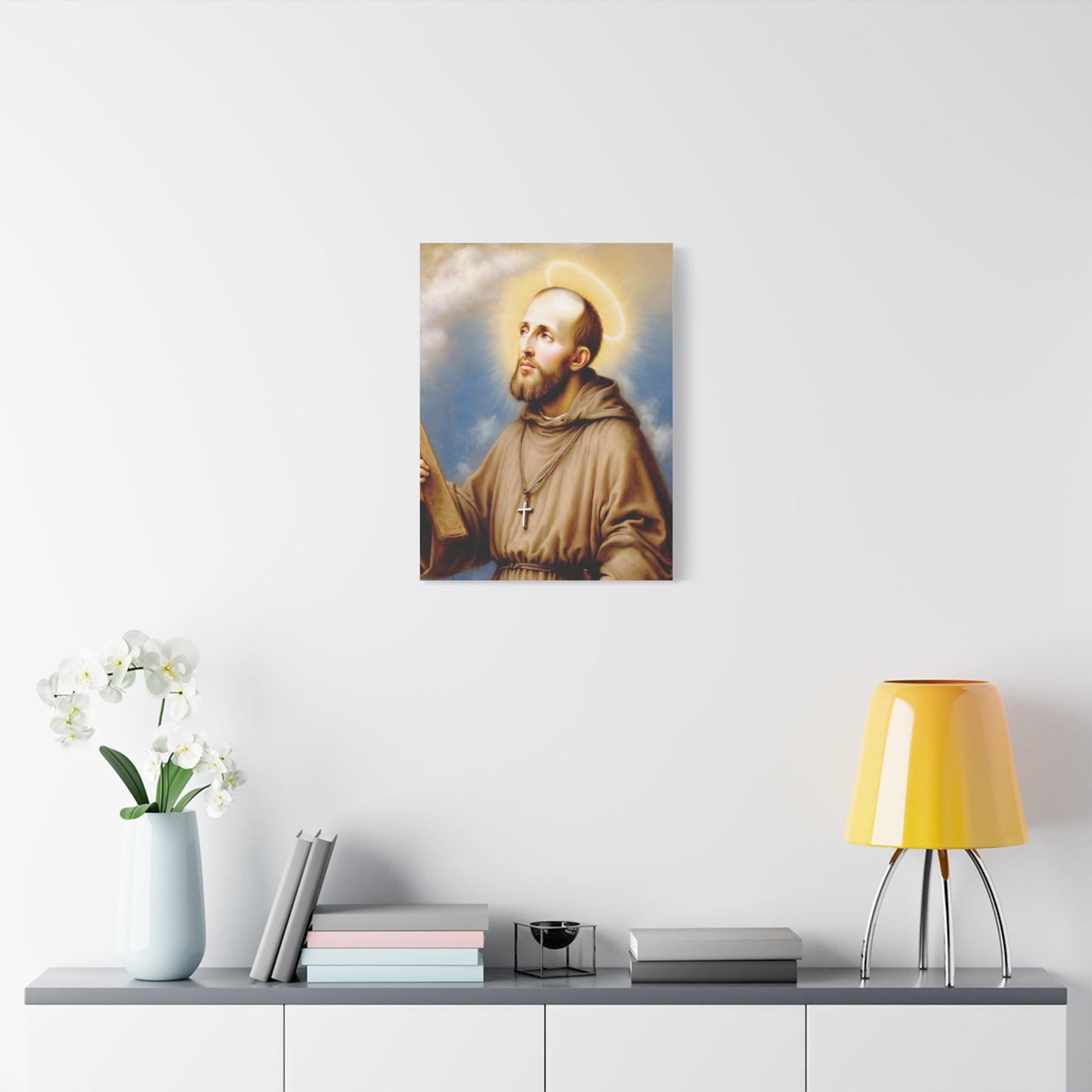 St. Francis de Sales Catholic Canvas Wall Art, Christian Decor