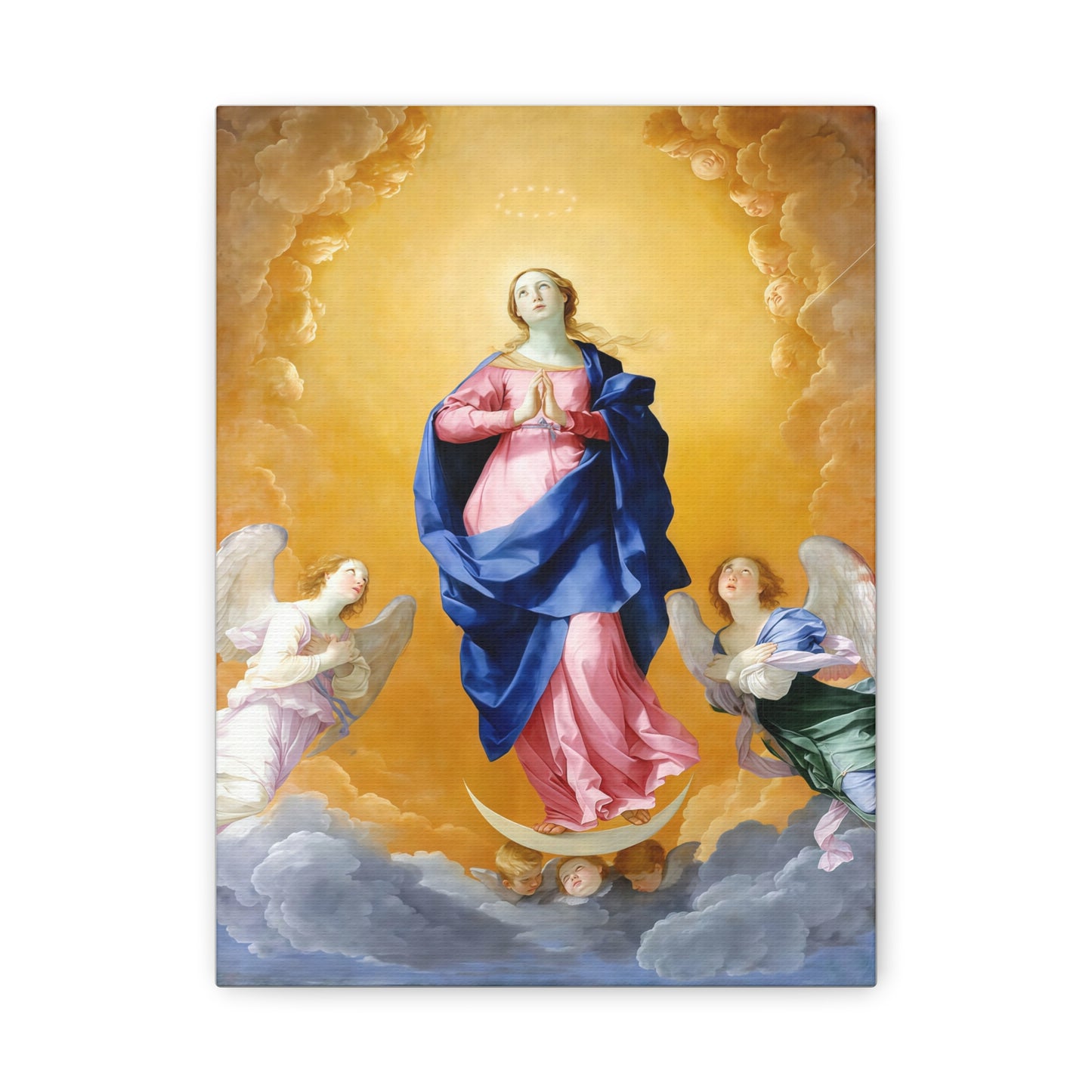 Ready To Hang - Mother Mary Immaculate Conception Our Lady Catholic Canvas Wall Art, Christian Decor