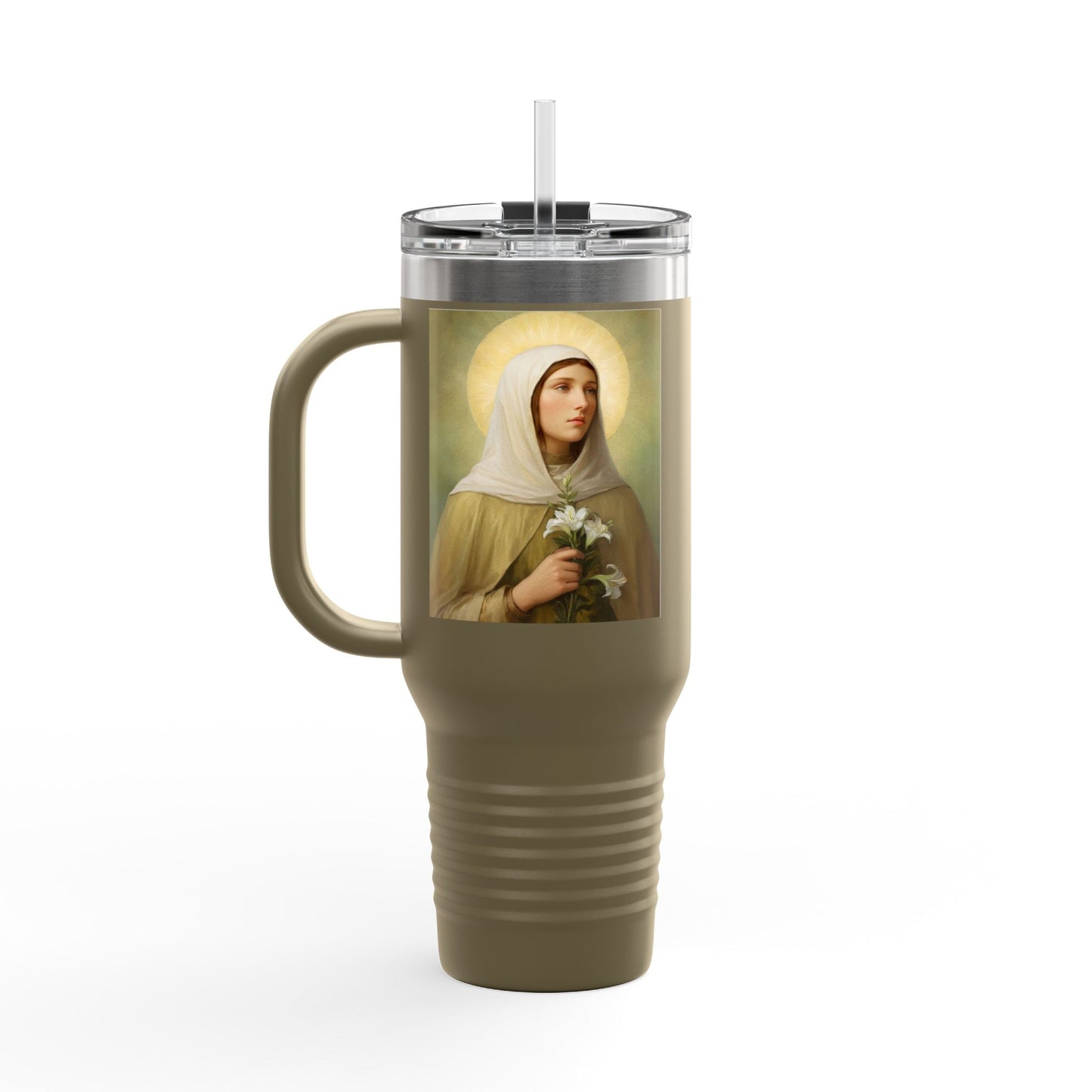 St.Ada Insulated Travel Mug - Perfect for Nature Lovers, Faith, Spiritual Gifts 40oz