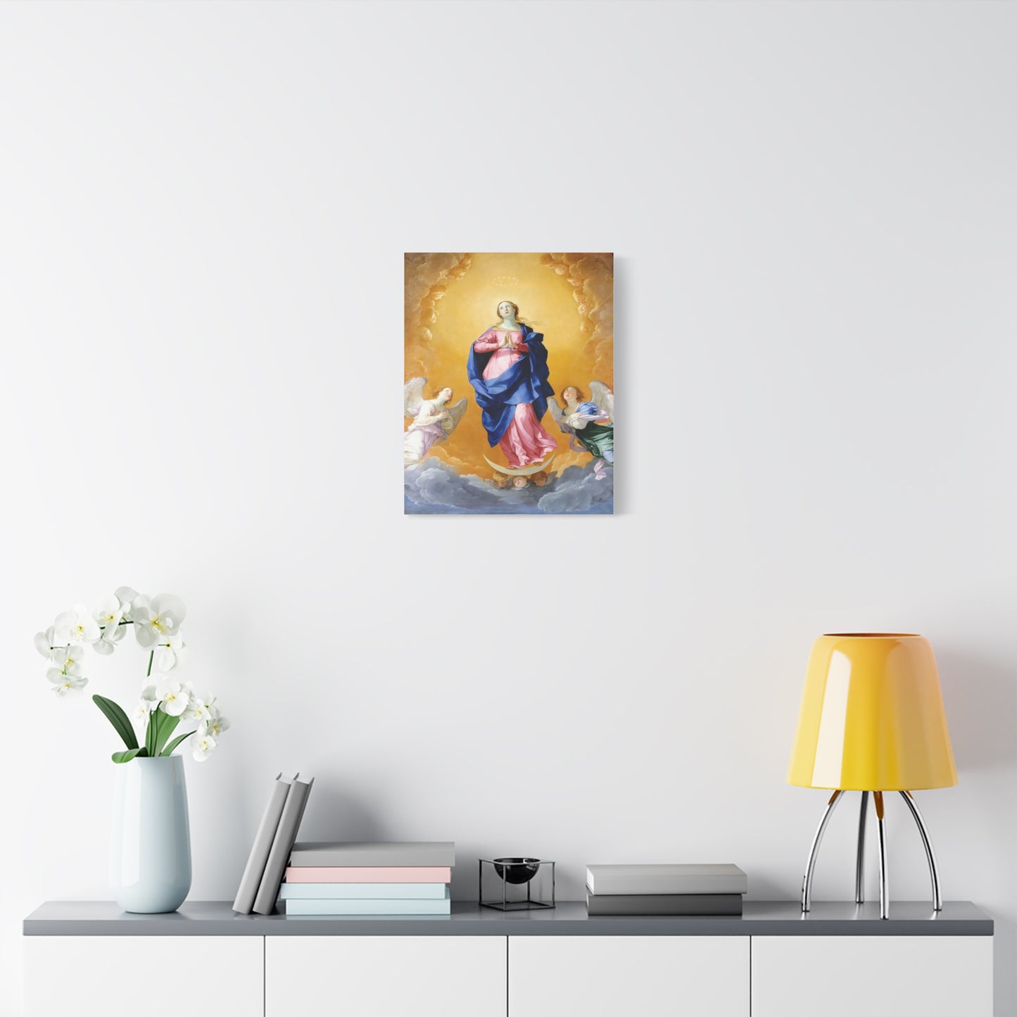 Ready To Hang - Mother Mary Immaculate Conception Our Lady Catholic Canvas Wall Art, Christian Decor