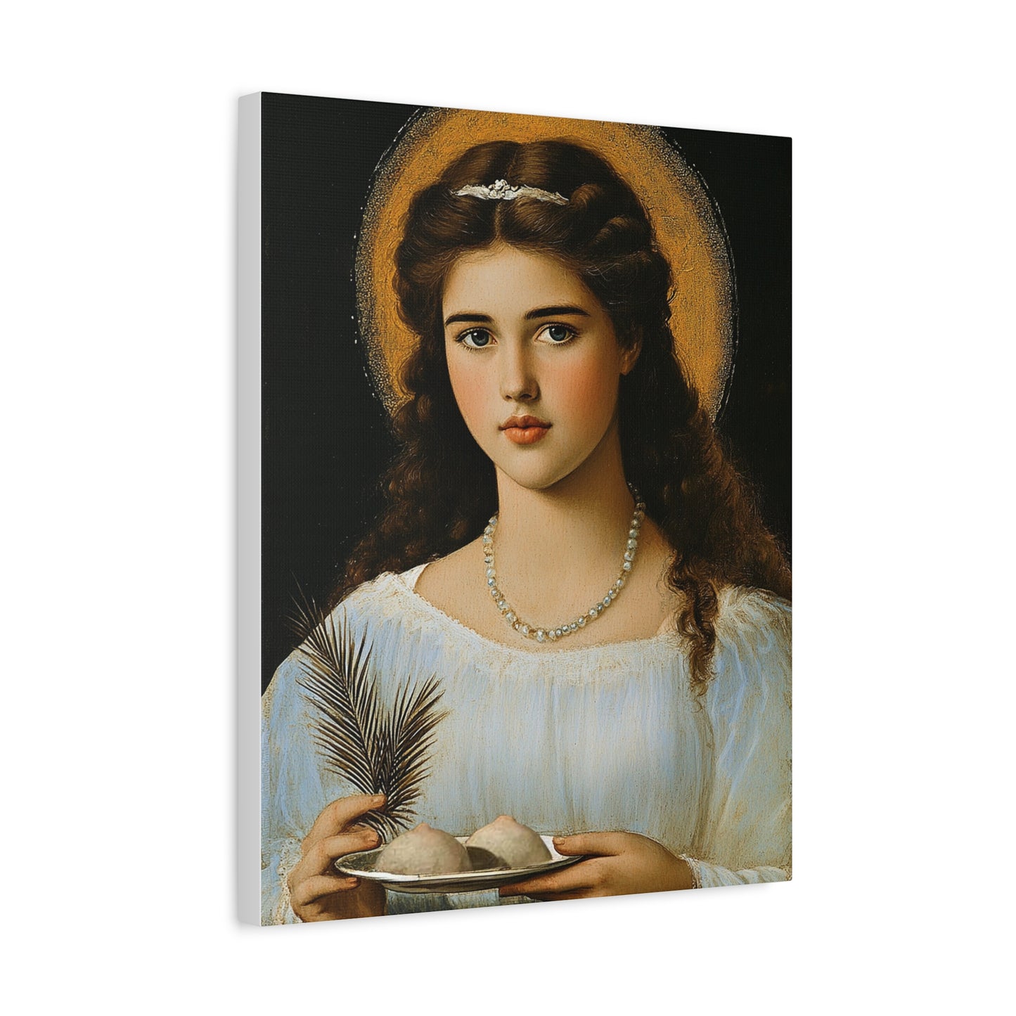 Agatha of Sicily stCanvas Wall Art, Christian Decor